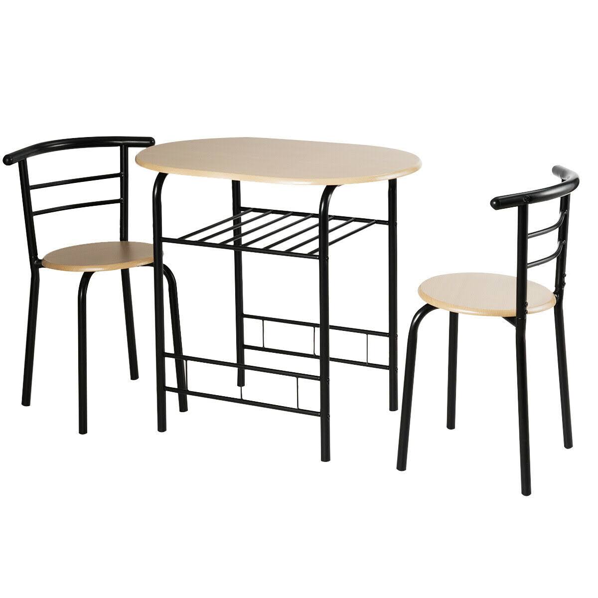 3 Pcs Home Kitchen Bistro Pub Dining Table 2 Chairs Set-ZR8H9Q_RHTU 3 Pcs Home Kitchen Bistro Pub Dining Table 2 Chairs Set-ZR8H9Q_RHTU