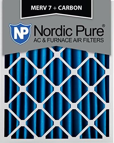 Nordic Pure 20x24x4 MERV 7 Plus Carbon AC Furnace Air Filters, Qty S50YLZ_VSG4