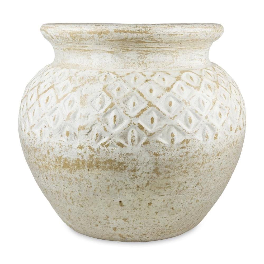 Allen + Roth 20.866-in W x 18.504-in H White Stone Planter | YVVNTQ_YURJ Allen + Roth 20.866-in W x 18.504-in H White Stone Planter | YVVNTQ_YURJ