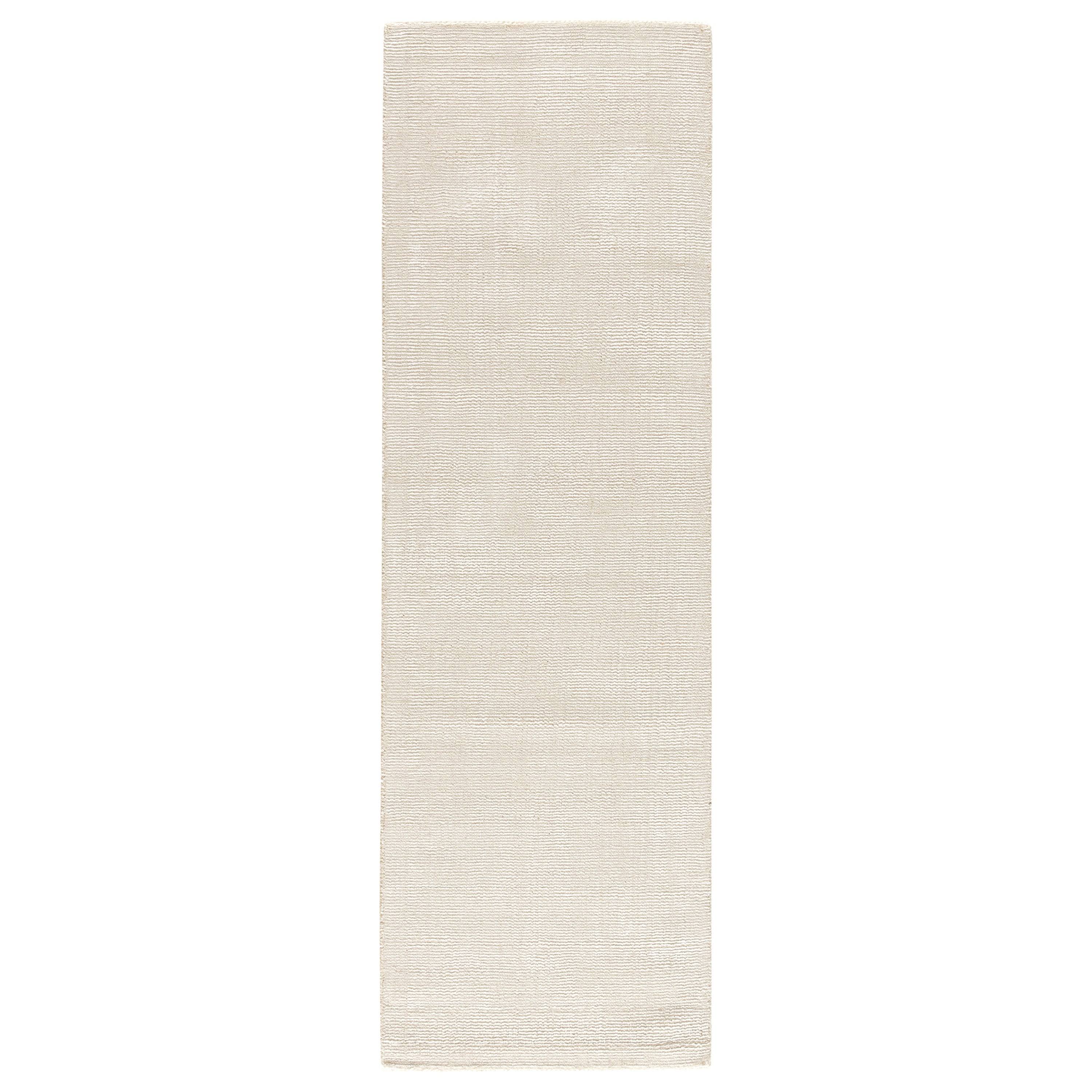 Juniper Home Minke Handmade Solid White/Beige Wool/Viscose Runner Rug - 2'6 x 8' - 2'6 NJMRKN_QNTB Juniper Home Minke Handmade Solid White/Beige Wool/Viscose Runner Rug - 2'6 x 8' - 2'6 NJMRKN_QNTB