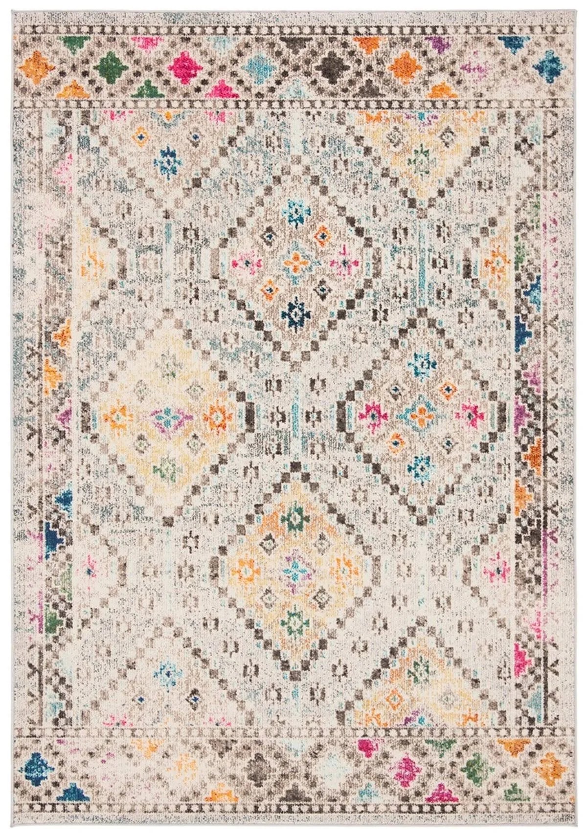Safavieh Madison Gray/Yellow 9 ft. x 9 ft. Round Area PQEX7M_ZSI2 Safavieh Madison Gray/Yellow 9 ft. x 9 ft. Round Area PQEX7M_ZSI2