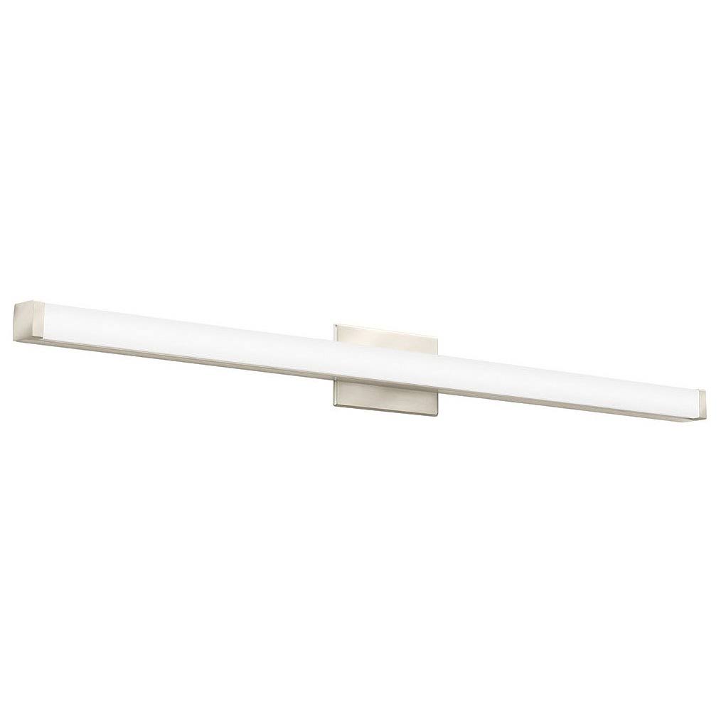 Lithonia Lighting Contemporary Square 4-Light 3K LED Vanity Light, Brushed Nickel, 4' HY81FA_CD87 Lithonia Lighting Contemporary Square 4-Light 3K LED Vanity Light, Brushed Nickel, 4' HY81FA_CD87