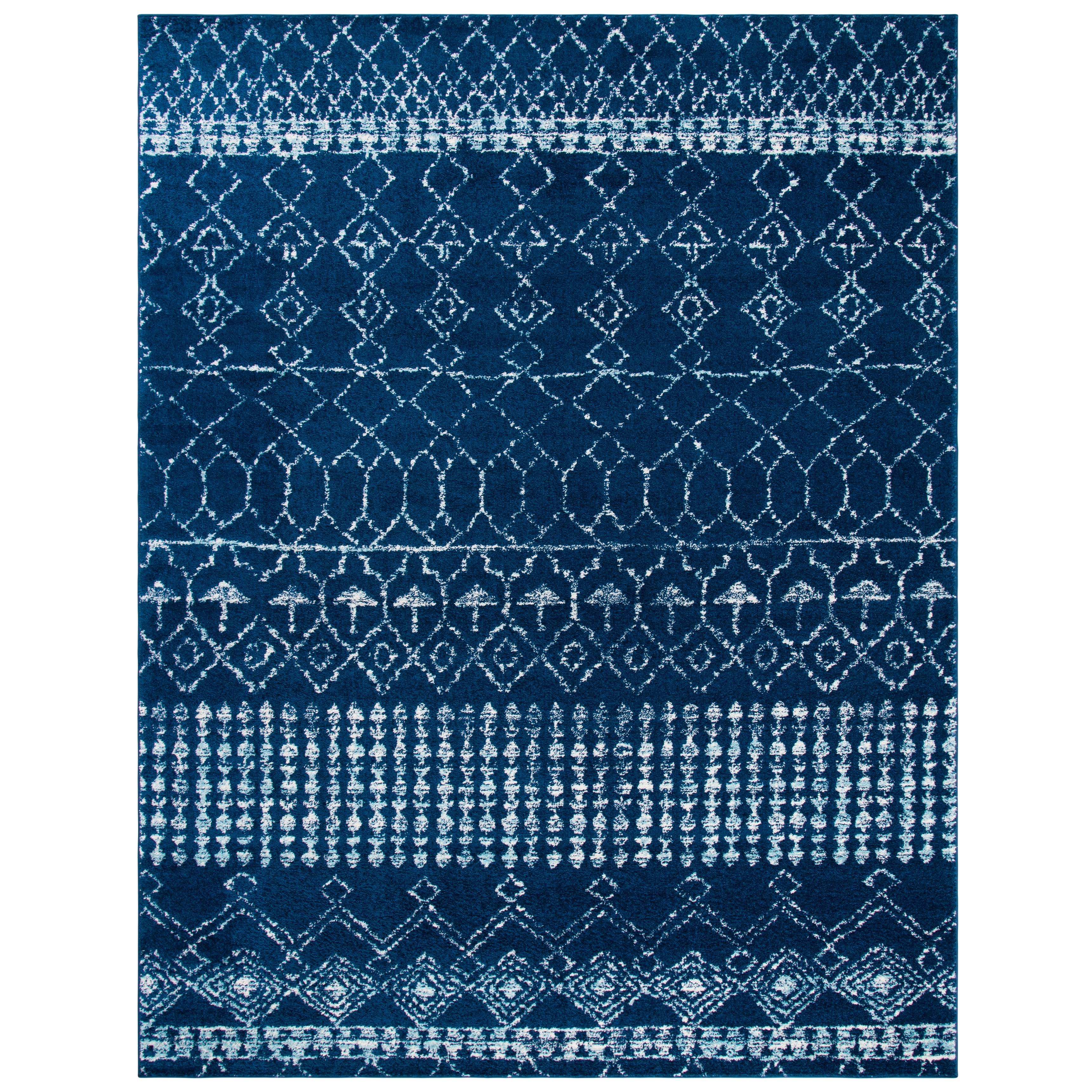 Safavieh Tulum Navy/Ivory 6 ft. x 9 ft. Moroccan Area UVF8ZM_9WOC