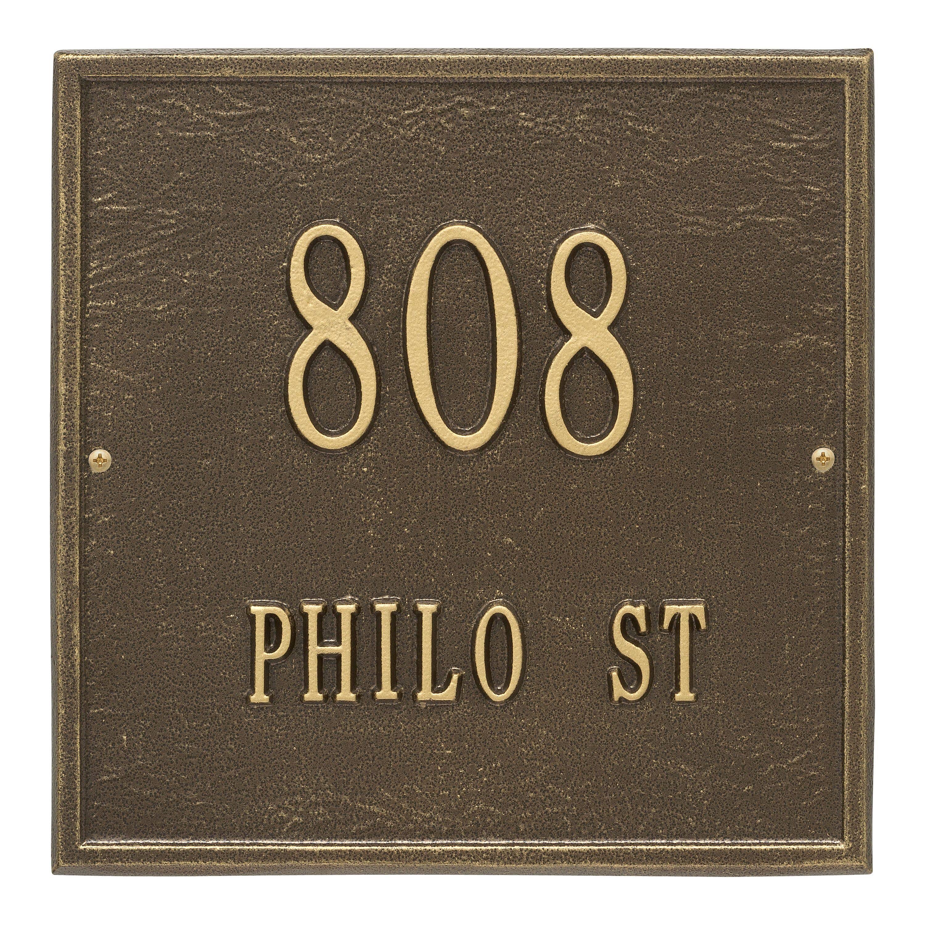 Personalized Square Plaque - Standard - Wall - 2 Line (Antique Brass) 2ZFXFO_SOBG Personalized Square Plaque - Standard - Wall - 2 Line (Antique Brass) 2ZFXFO_SOBG