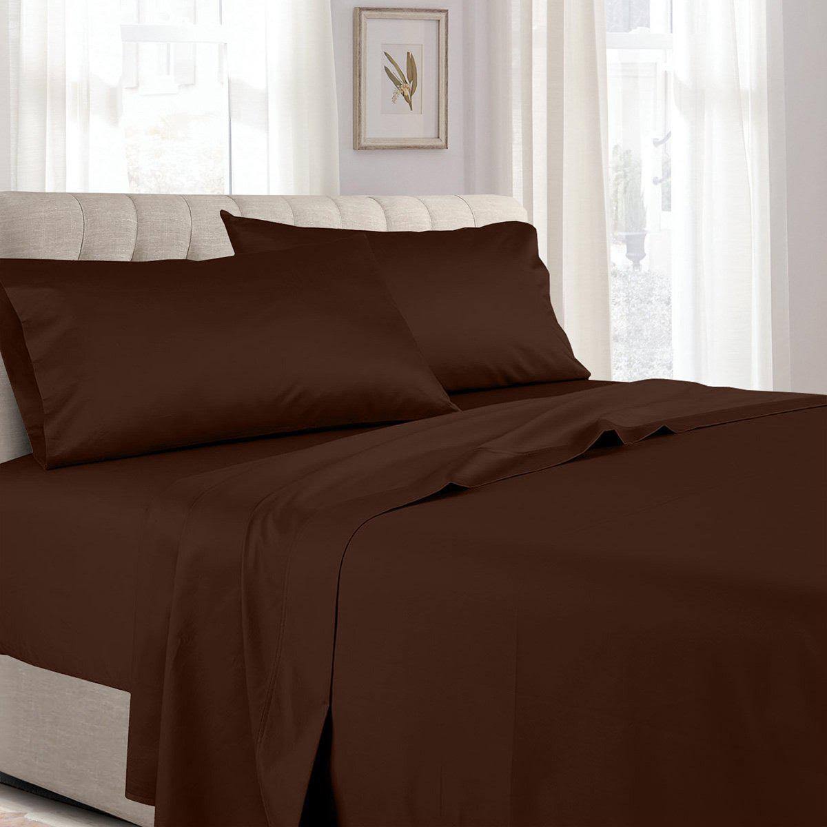 Royal Tradition Attached Waterbed Sheets Solid 100-percent Cotton 300 Thread Count Queen, DOFYXE_1DZN