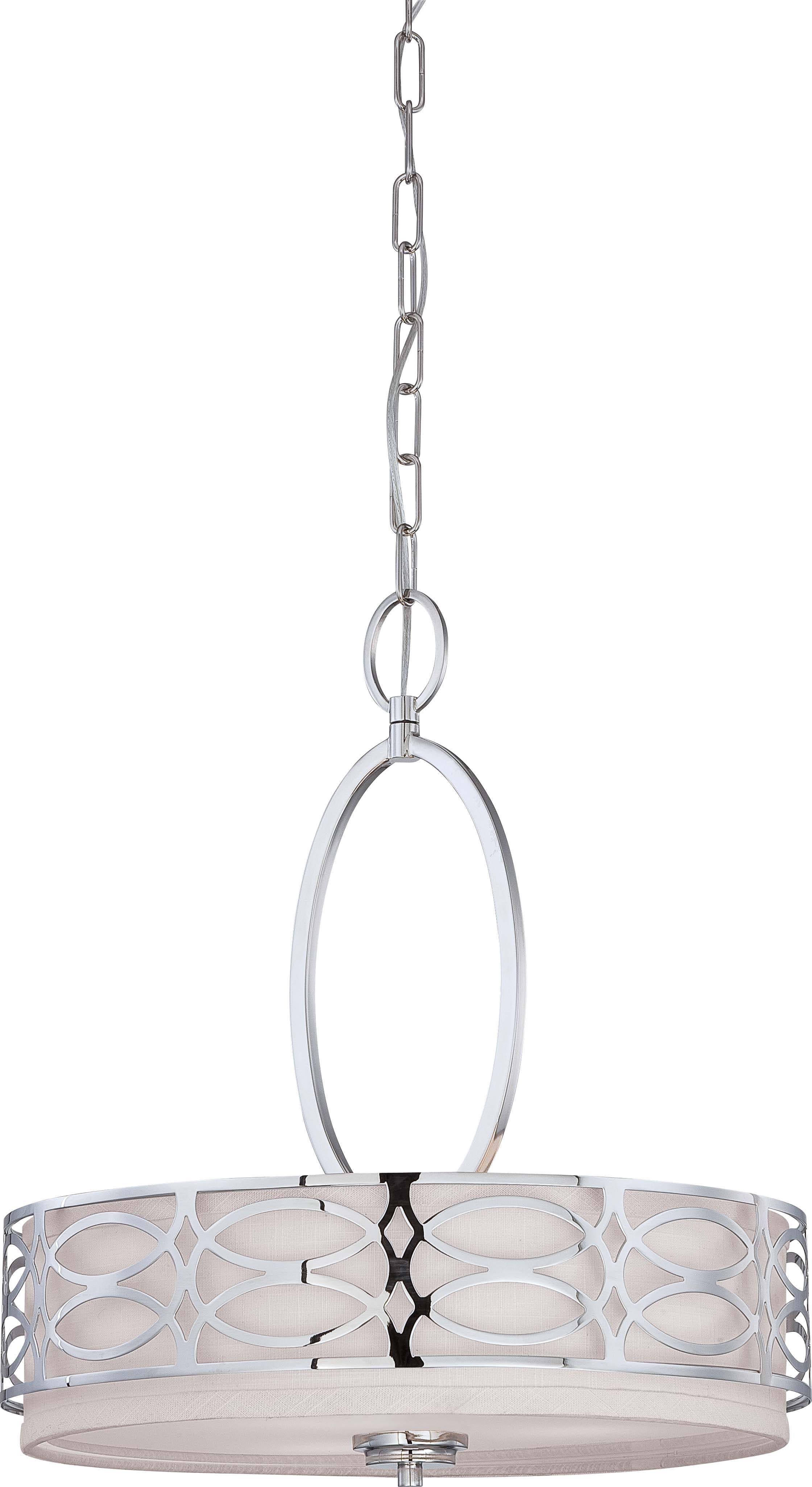 Nuvo Lighting Harlow 3-Light Pendant Polished Nickel 60/NQAZ3J_PRK4 Nuvo Lighting Harlow 3-Light Pendant Polished Nickel 60/NQAZ3J_PRK4