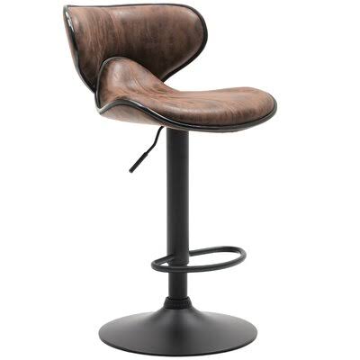 Galilea Metal Upholstered Extra Tall Adjustable Height Swivel Bar Stool Williston NHPMZ0_CDH2 Galilea Metal Upholstered Extra Tall Adjustable Height Swivel Bar Stool Williston NHPMZ0_CDH2