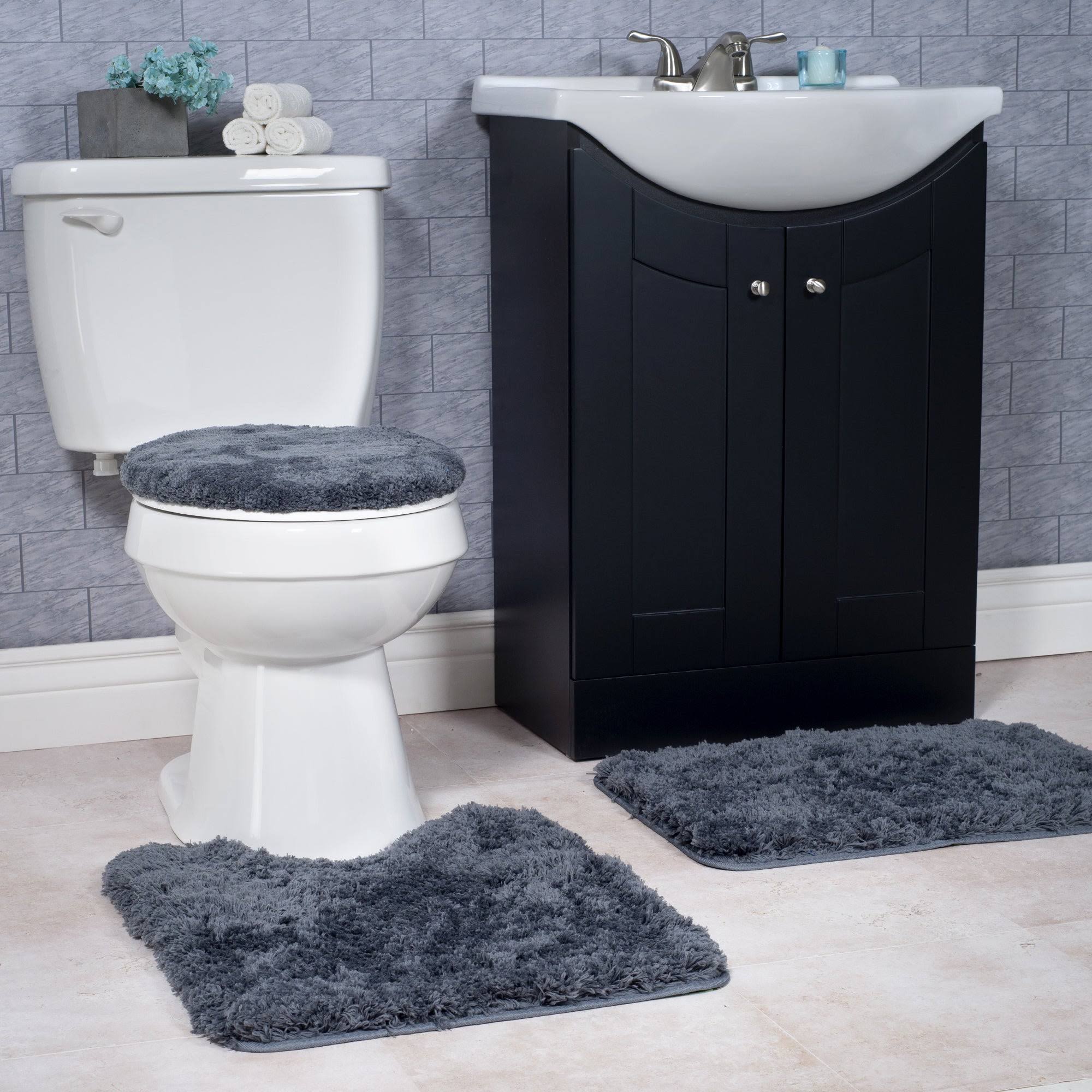 Windsor Home 3-Piece Plush Non-Slip Bath Rug Set - 24 x 17 AINTUJ_MCXA Windsor Home 3-Piece Plush Non-Slip Bath Rug Set - 24 x 17 AINTUJ_MCXA