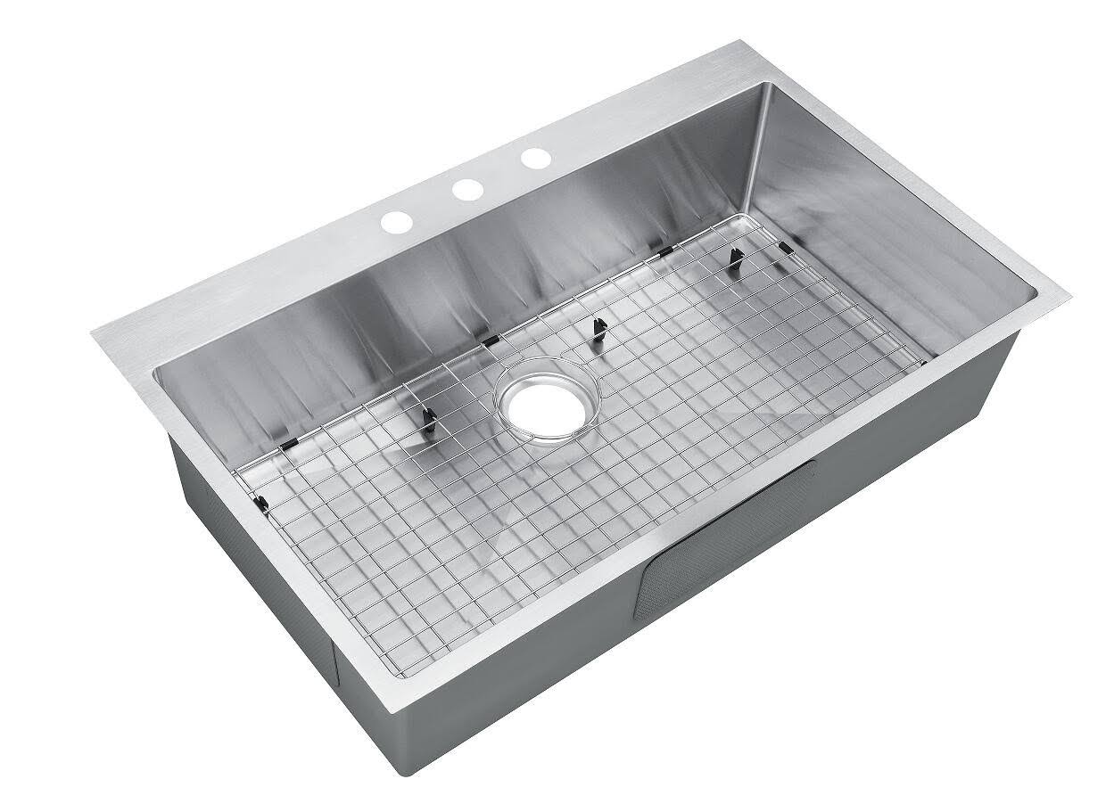 Starstar 36 inch Top-Mount / Drop in Stainless Steel Single Bowl Kitchen Sink 16 Gauge with F4WAXN_IXZ6 Starstar 36 inch Top-Mount / Drop in Stainless Steel Single Bowl Kitchen Sink 16 Gauge with F4WAXN_IXZ6