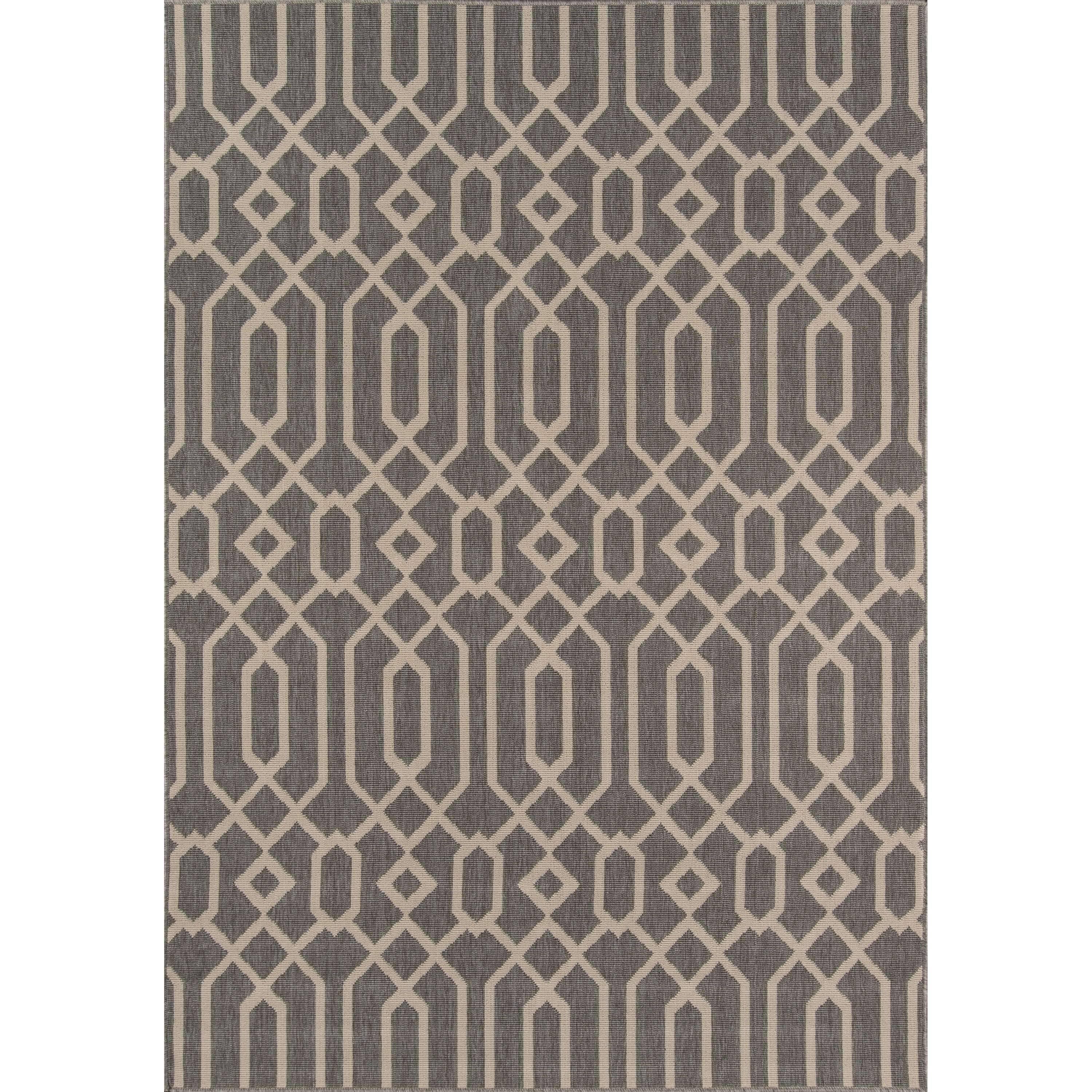 Momeni Baja Area Rug, Grey, 5'Q6AEX9_DT18 Momeni Baja Area Rug, Grey, 5'Q6AEX9_DT18