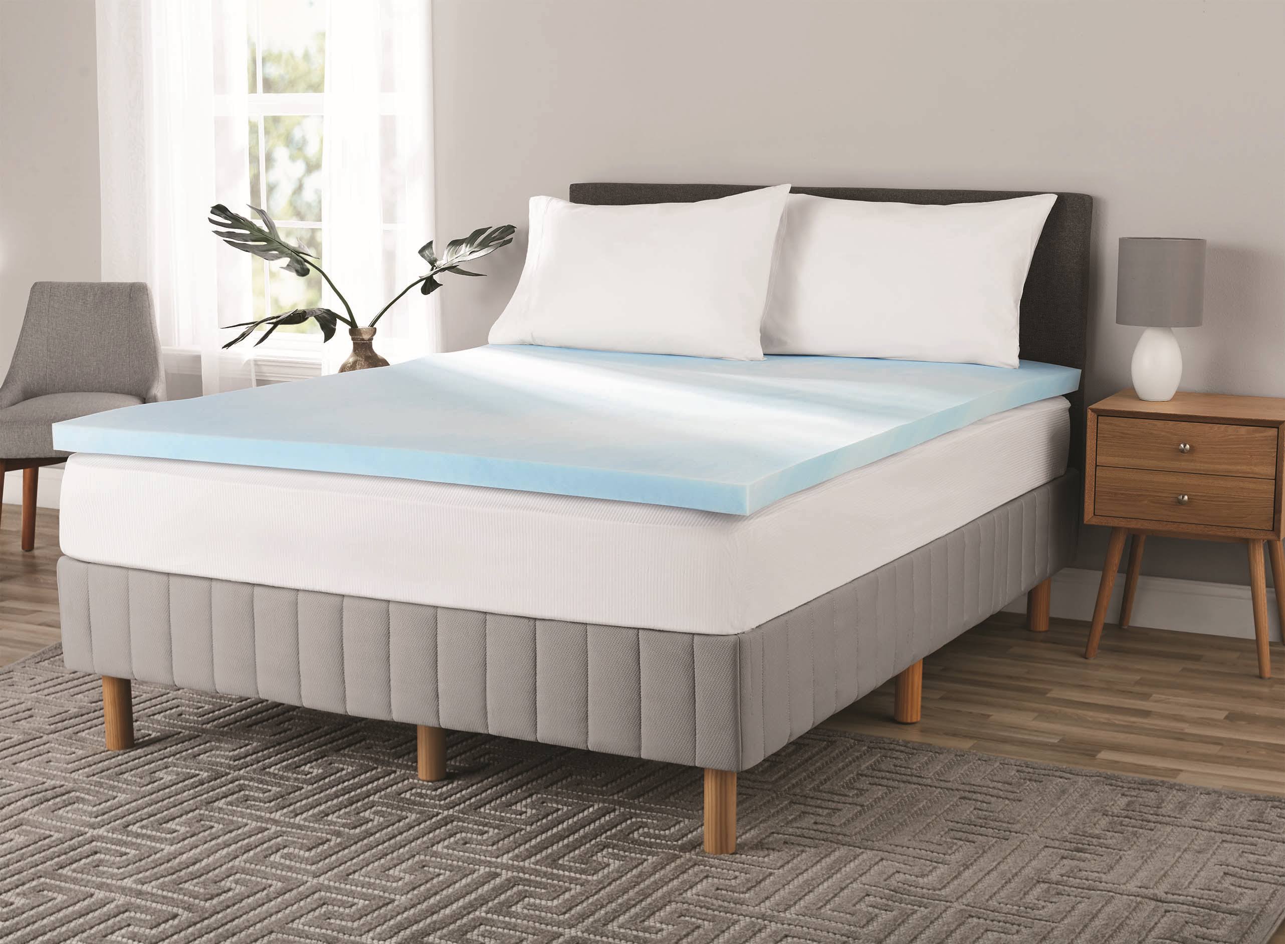Mainstays 2 inch Gel Infused Memory Foam Mattress Topper, 6DI0IK_3TGO