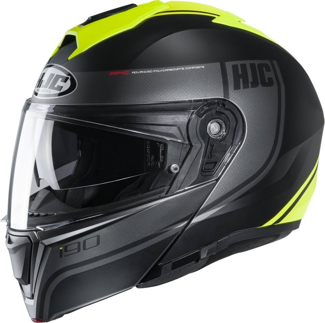 HJC i90 Davan Helmet, black-yellow, Size 0DJKRG_FFIH