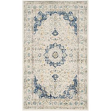 Elson Oriental Ivory/Blue Area Rug Mistana Rug Size Rectangle 2'BBUKZO_C83P Elson Oriental Ivory/Blue Area Rug Mistana Rug Size Rectangle 2'BBUKZO_C83P