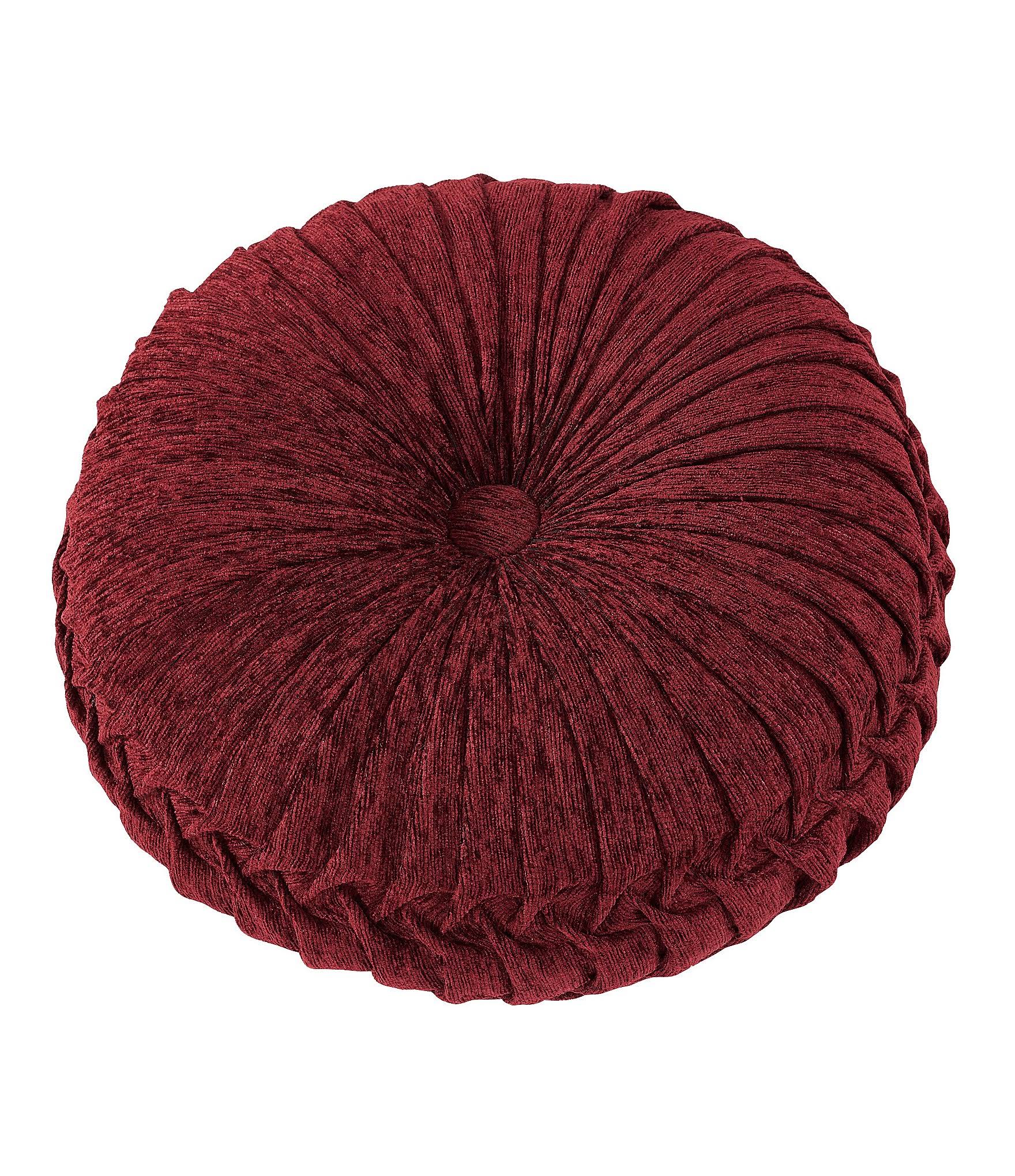 J Queen New York Red Taormina Tufted Round Decorative Throw YRSO0Q_E08K J Queen New York Red Taormina Tufted Round Decorative Throw YRSO0Q_E08K