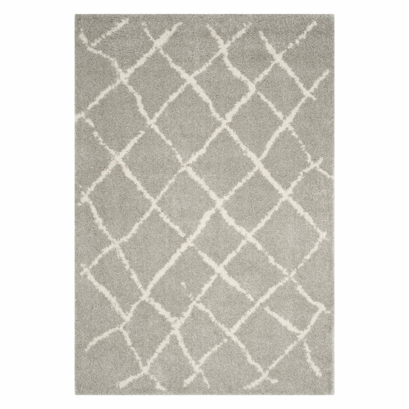 Safavieh Berber Shag BER162B 4' x 6' Light Grey, Cream WDS9L7_PGGE Safavieh Berber Shag BER162B 4' x 6' Light Grey, Cream WDS9L7_PGGE