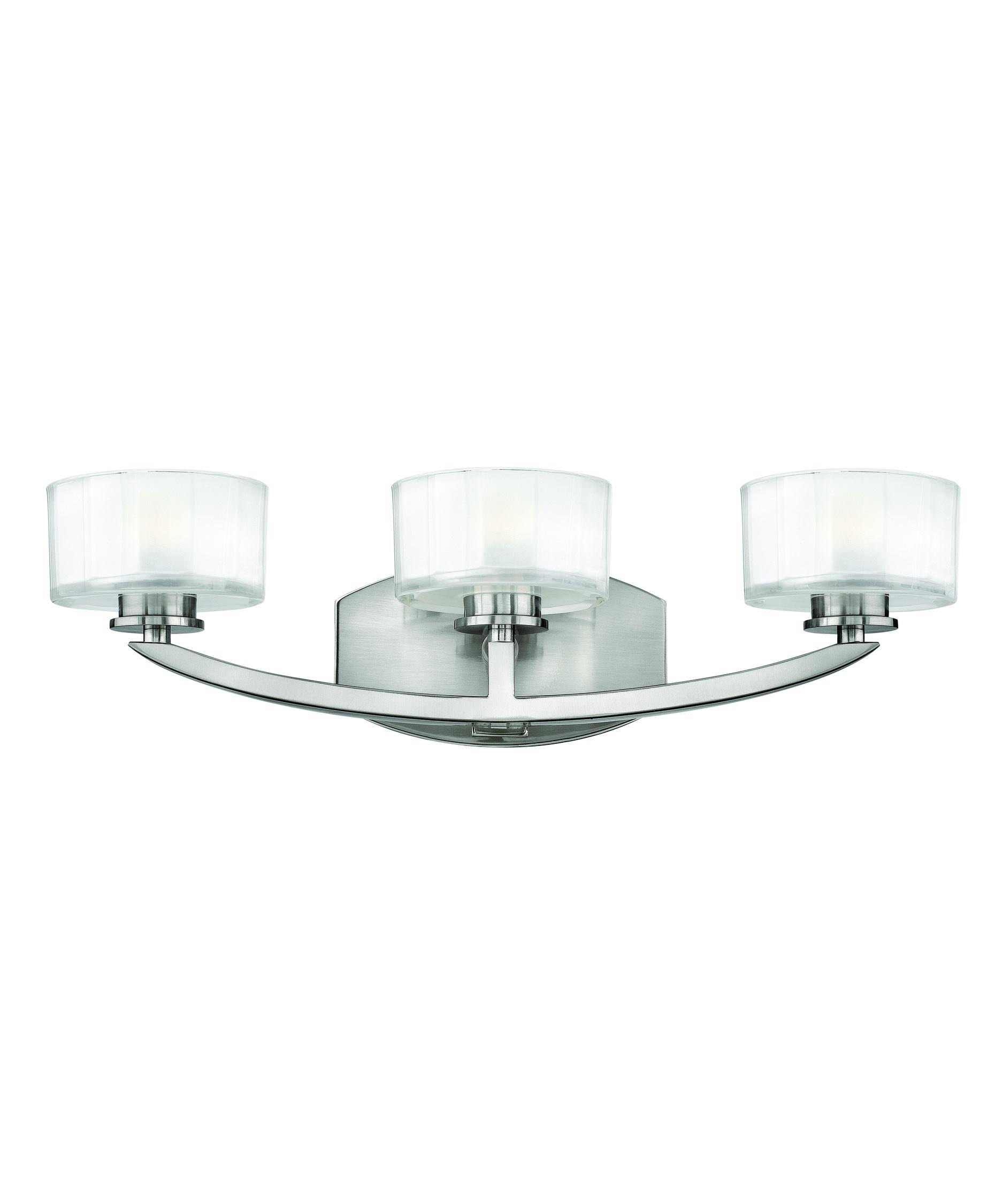 Hinkley Meridian Bath Brushed Nickel 3 Light CPMW8E_12SO Hinkley Meridian Bath Brushed Nickel 3 Light CPMW8E_12SO