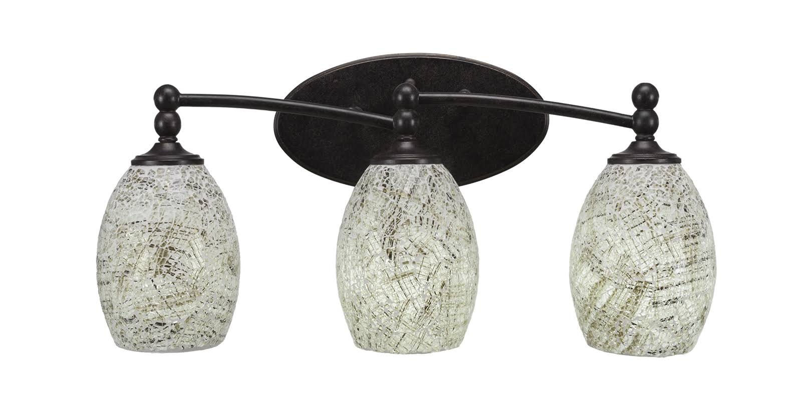 Toltec Lighting-593-DG-5054-Capri - Three Light Bath Bar Dark Granite Finish with Natural Fusion YRHTNU_KKDM