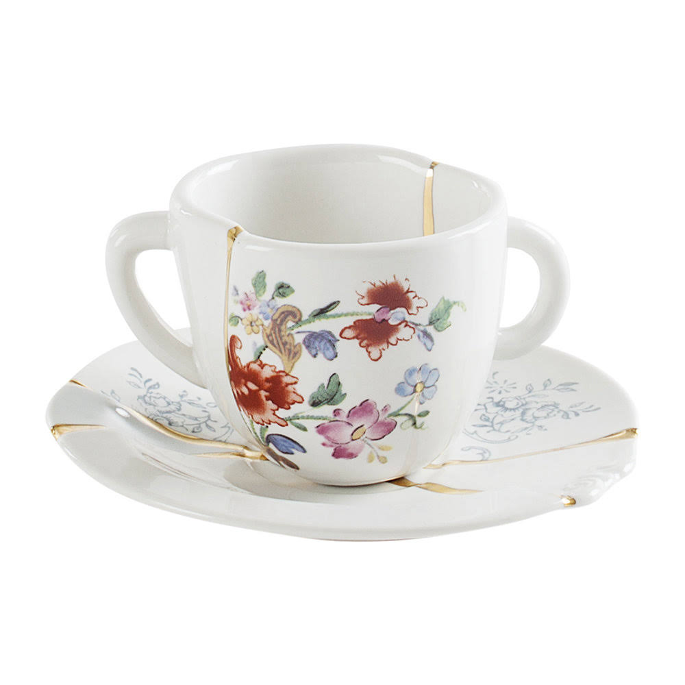 Seletti Kintsugi Coffee Cup with Saucer BRHKCM_N9CS Seletti Kintsugi Coffee Cup with Saucer BRHKCM_N9CS