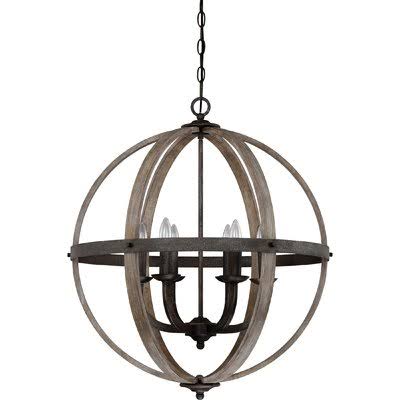 Gracie Oaks Burrill 6-Light Globe Pendant Finish: Rustic KP0HI9_YNG8 Gracie Oaks Burrill 6-Light Globe Pendant Finish: Rustic KP0HI9_YNG8