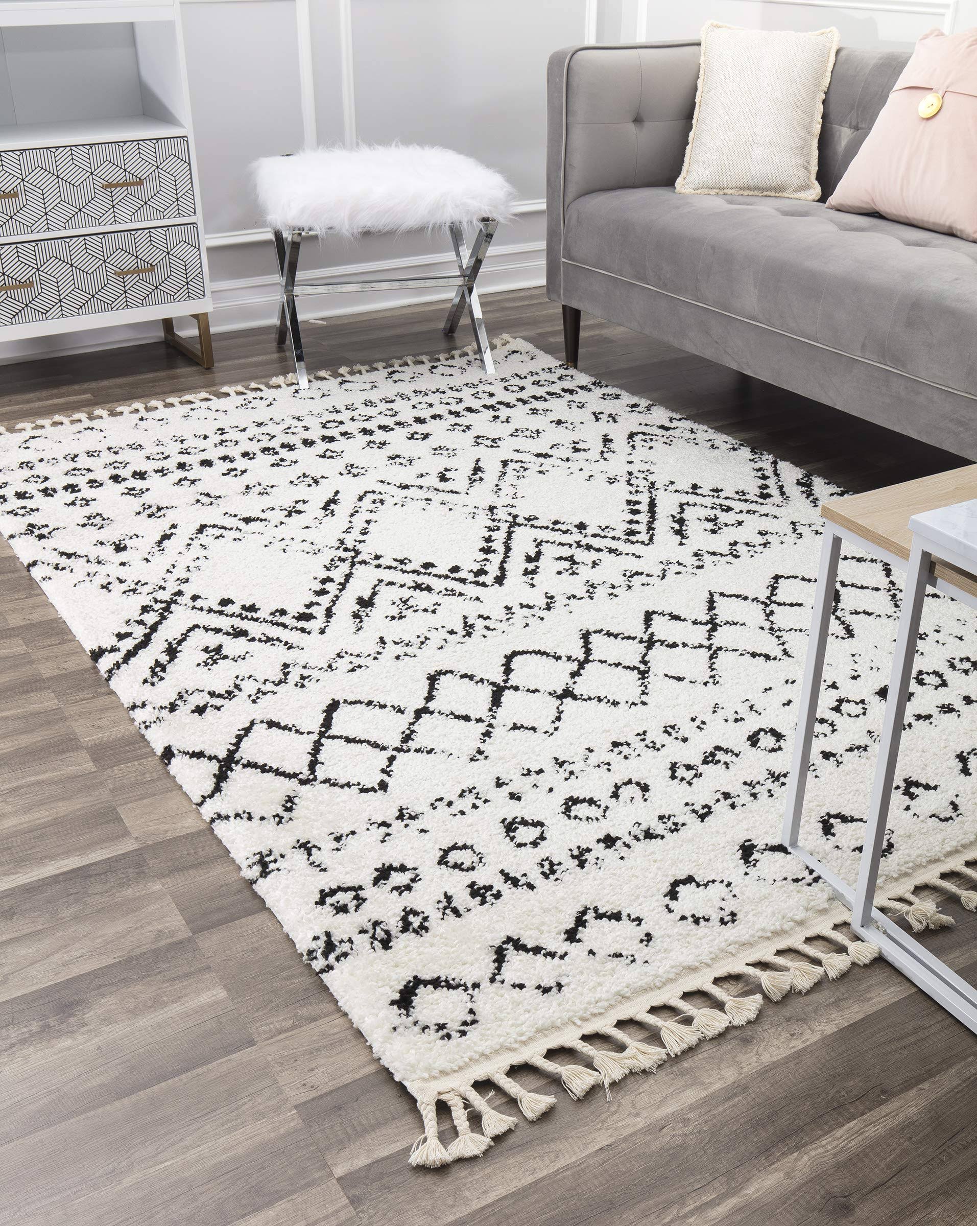 CosmoLiving by Cosmopolitan Mason Shag Whisper White 8 ft. x 10 ft. Area HAYUOB_KUNT CosmoLiving by Cosmopolitan Mason Shag Whisper White 8 ft. x 10 ft. Area HAYUOB_KUNT