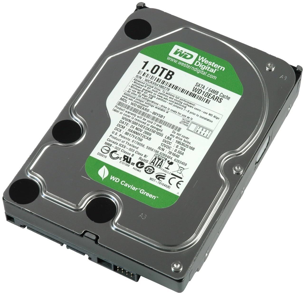 Western Digital Caviar Green Internal Hard Drive 1TB 5HJXU9_QIRE Western Digital Caviar Green Internal Hard Drive 1TB 5HJXU9_QIRE