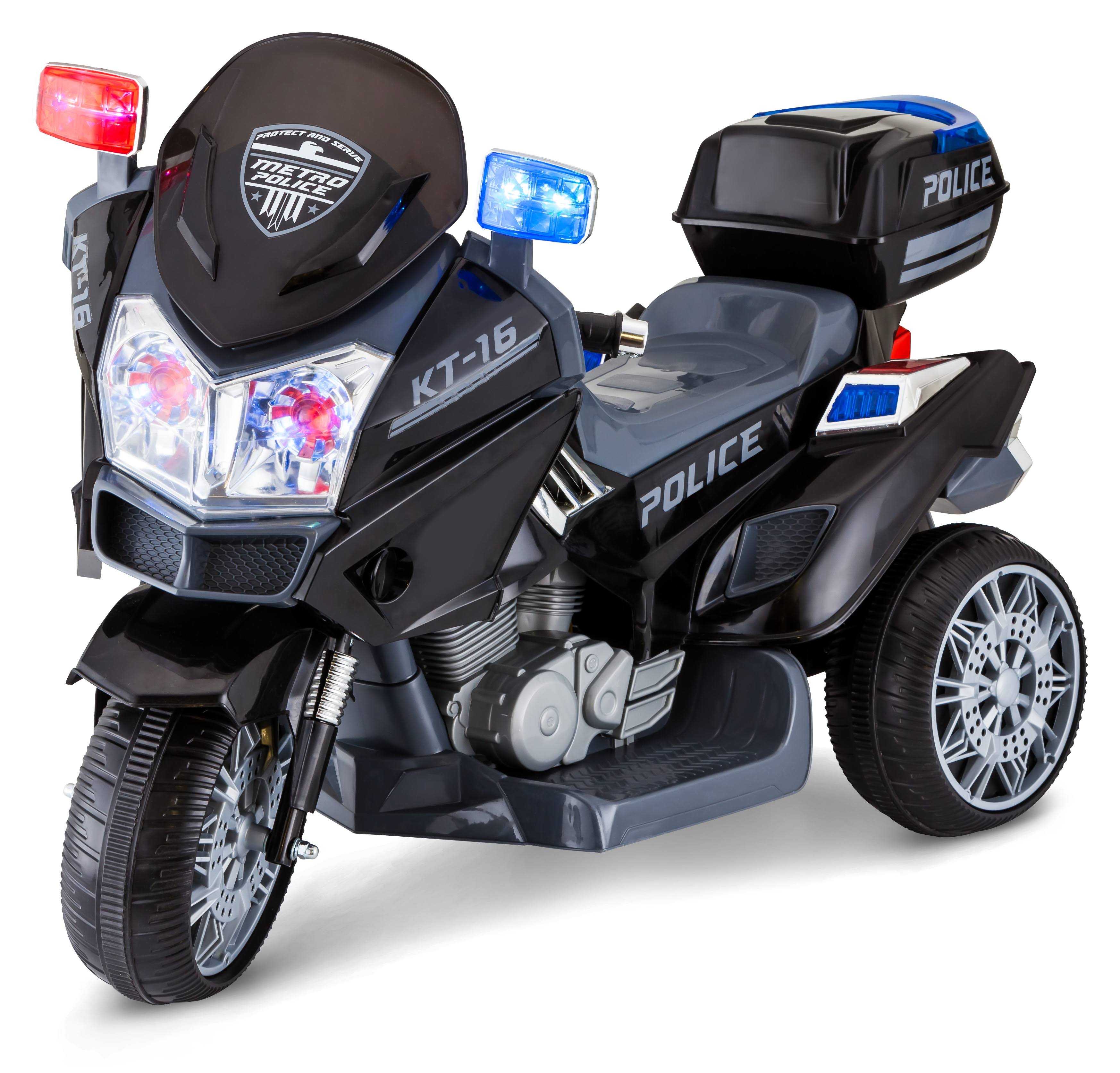 Kid Trax Police Rescue Motorcycle 6V Electric Ride On, 7SE00B_ZE1Q