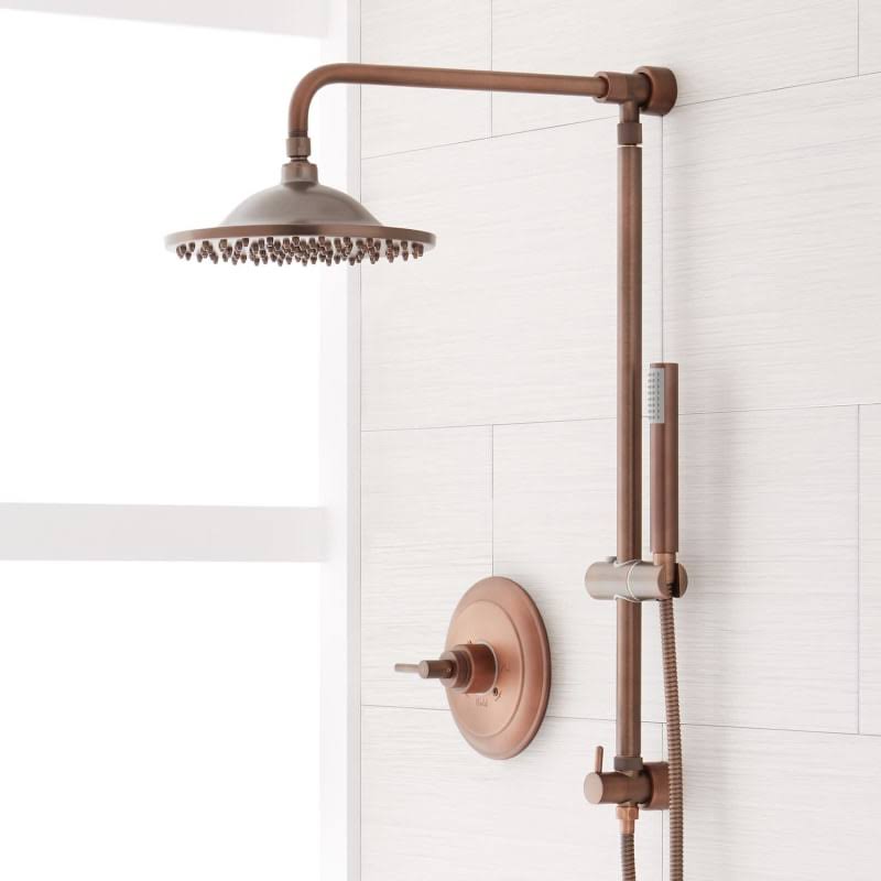 Signature Hardware 903783-8 Bostonian Shower System with 8  JMLIWO_BYU2