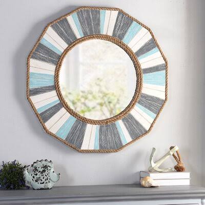 Ainsworth Nautical Rope Accent Mirror Breakwater JMVPXF_1PDR Ainsworth Nautical Rope Accent Mirror Breakwater JMVPXF_1PDR