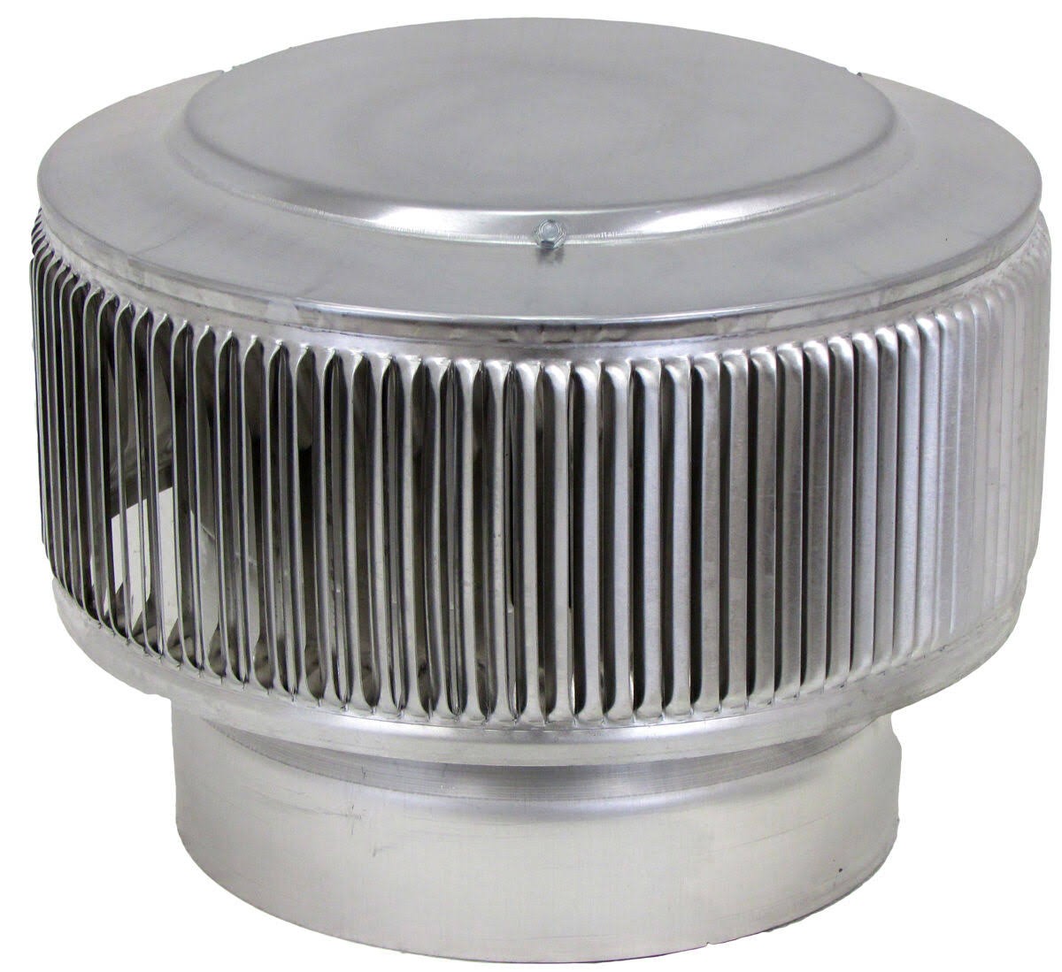 Active VENTILATION, Aura Vent, 8 in. Diameter, with Adapter for 8 in. Diameter PVC PIPE, Aluminum, Mill Finish, AV-8-PVC, LK4TXO_LKJN