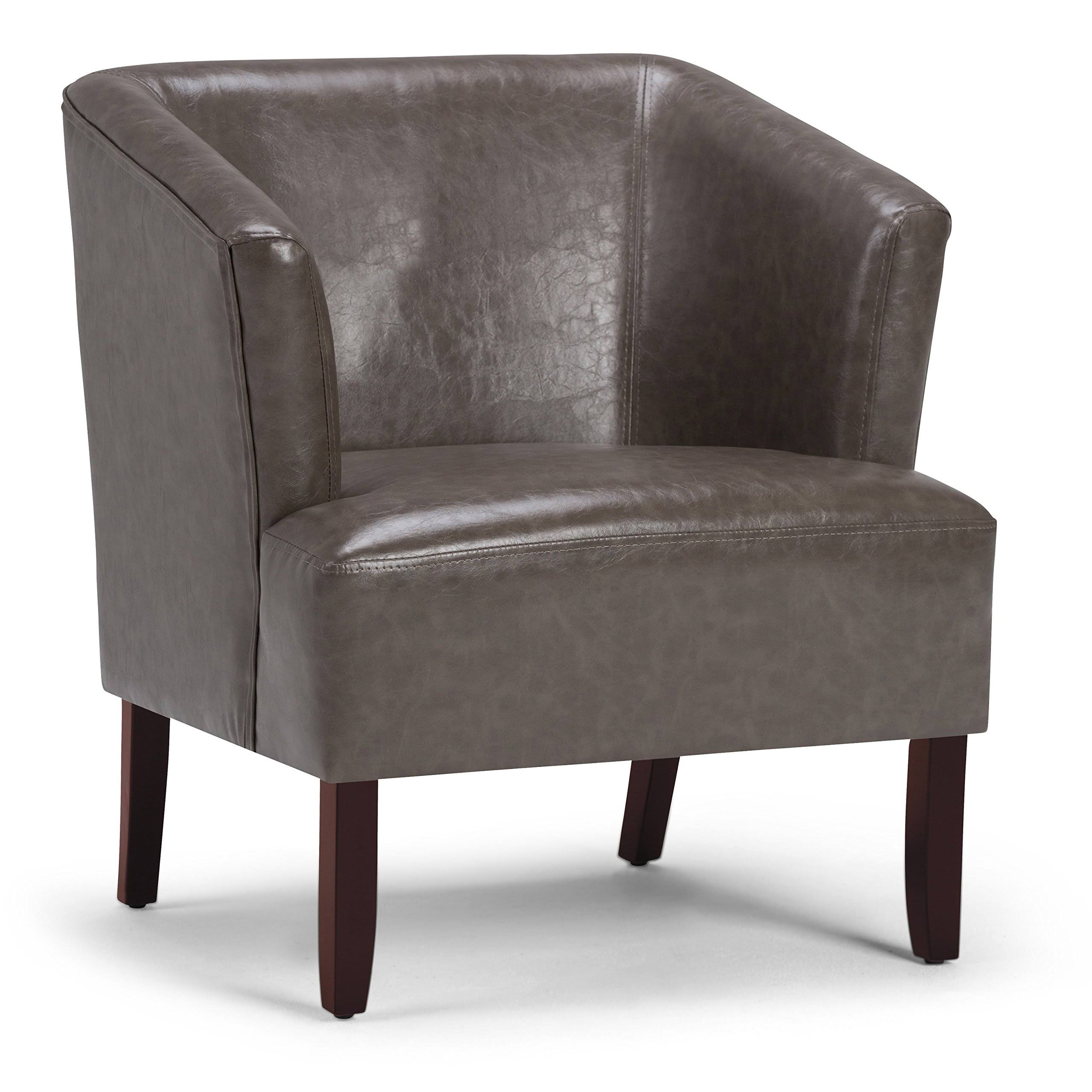 Simpli Home Longford Tub Chair, Elephant TCLQPJ_W1PH Simpli Home Longford Tub Chair, Elephant TCLQPJ_W1PH