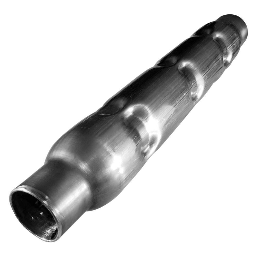 Stainless Works CR22 2in Chambered Round Muffler (Mill Finish) MRUCLF_RIDC Stainless Works CR22 2in Chambered Round Muffler (Mill Finish) MRUCLF_RIDC