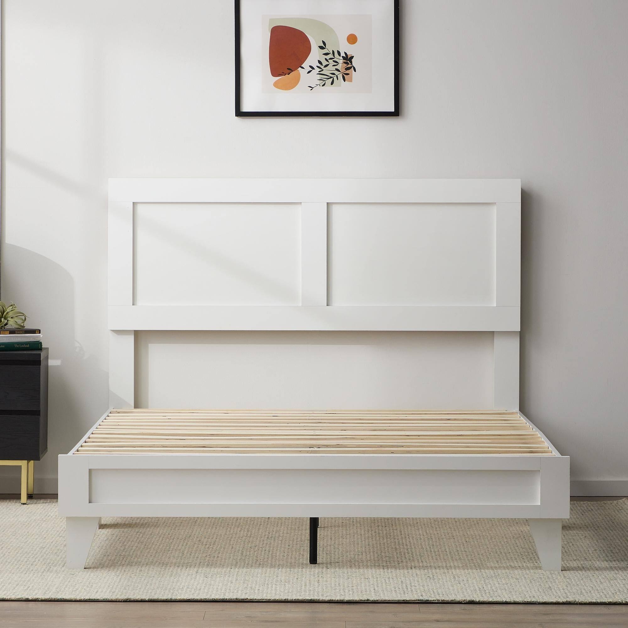 Brookside Lily Double Framed Wood Bed White Twin | ULK0DY_WVVG