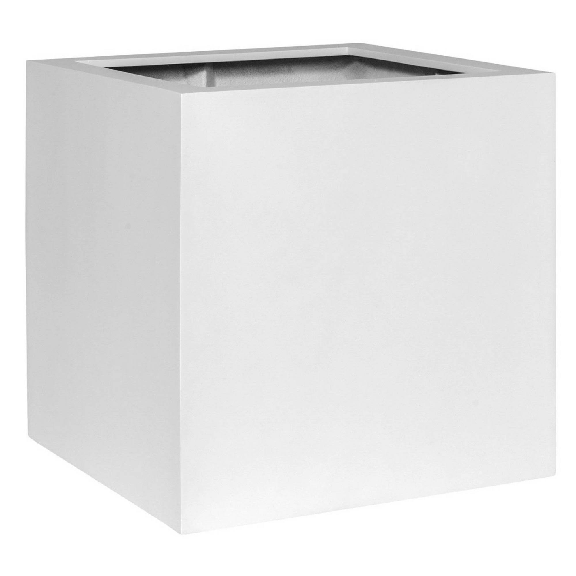 Pottery Pots Block Fiberstone Indoor Outdoor Modern Square Planter - White - W4QWFC_P4AP Pottery Pots Block Fiberstone Indoor Outdoor Modern Square Planter - White - W4QWFC_P4AP