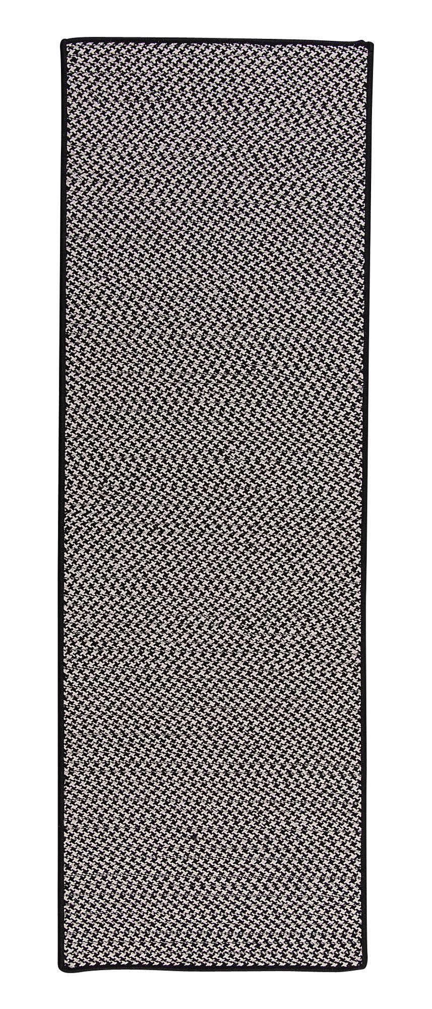 Colonial Mills Outdoor Houndstooth Tweed Black Rug Runner 2' x 6' CQHQHY_I4C0 Colonial Mills Outdoor Houndstooth Tweed Black Rug Runner 2' x 6' CQHQHY_I4C0