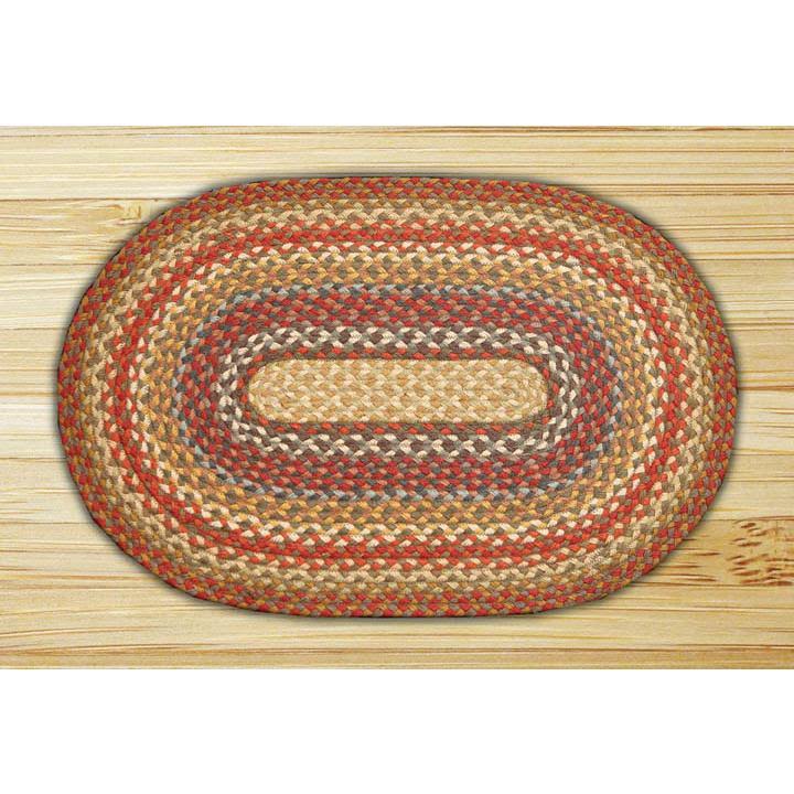 Earth Rugs Oval Honey/Vanilla/Ginger Braided Rug 8' x 11' BQKZSN_F1DW