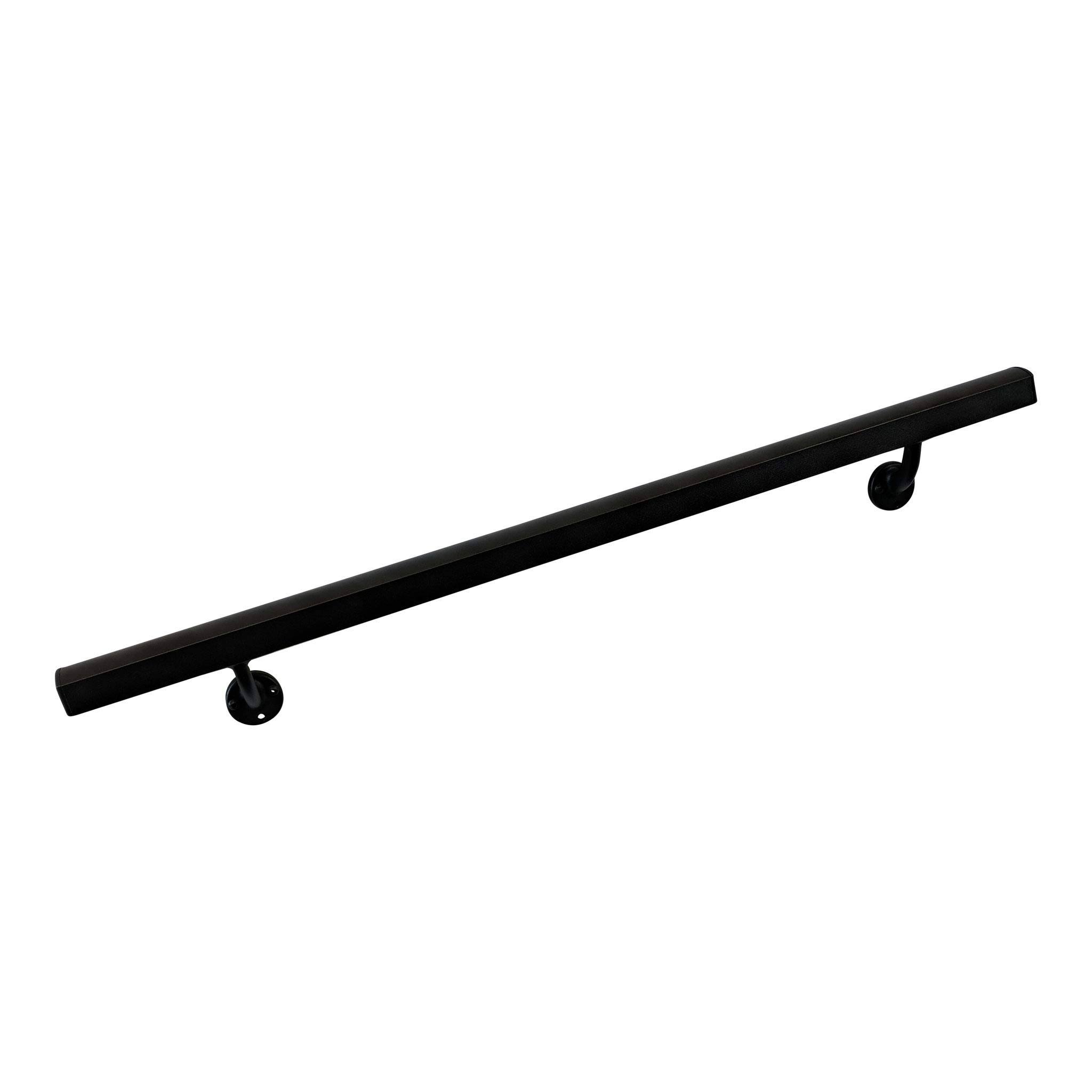 Ahr Aluminum Wall Handrail w/ Mounts (10' Length,Black Sand) N0MOKU_ZR5O Ahr Aluminum Wall Handrail w/ Mounts (10' Length,Black Sand) N0MOKU_ZR5O
