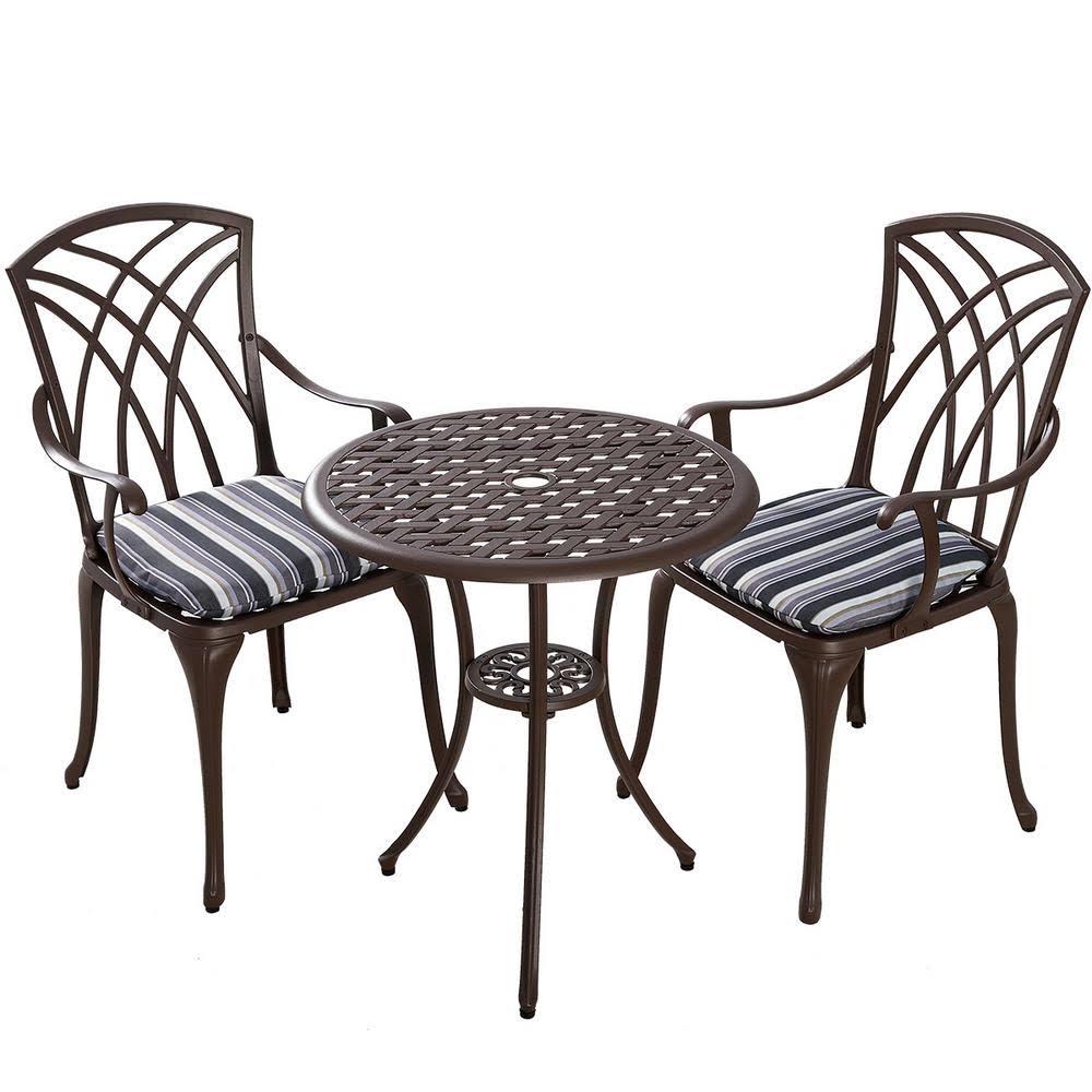 Kinger Home 3-Piece Sedona Brown Metal Weatherproof Patio Bistro Set UVYSEJ_G1CC Kinger Home 3-Piece Sedona Brown Metal Weatherproof Patio Bistro Set UVYSEJ_G1CC