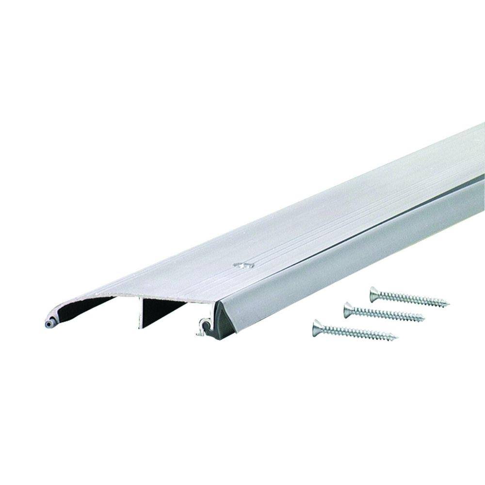 M-D Building Products Deluxe 3-1/2 in. x 53 in. Aluminum Low Bumper Threshold, BFNUF0_A5HB M-D Building Products Deluxe 3-1/2 in. x 53 in. Aluminum Low Bumper Threshold, BFNUF0_A5HB