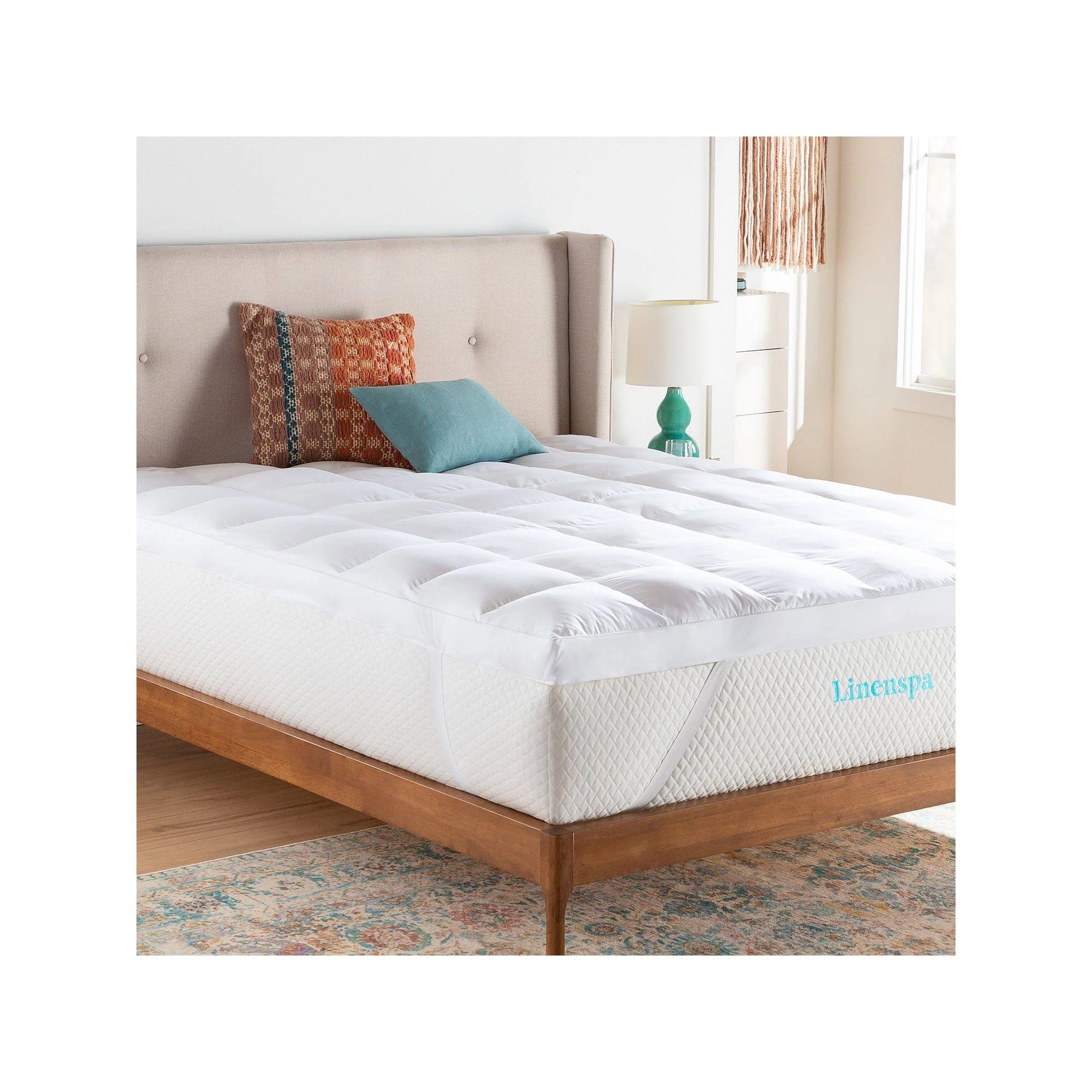 Linenspa Signature 3-In. Down-Alternative Fiber Bed Mattress Topper, White, AVWXD1_WOZQ Linenspa Signature 3-In. Down-Alternative Fiber Bed Mattress Topper, White, AVWXD1_WOZQ