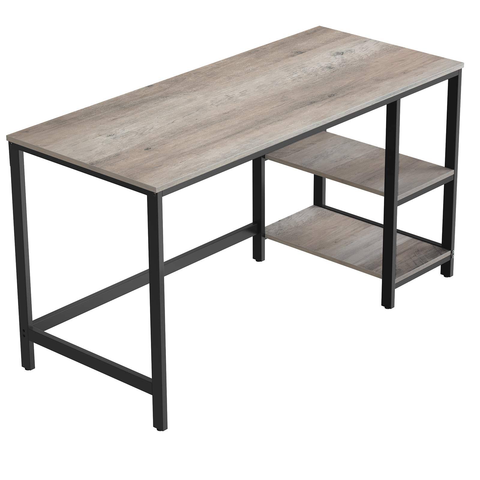 VASAGLE 55-Inch Greige Black Writing Desk with FGDG4O_GKRY VASAGLE 55-Inch Greige Black Writing Desk with FGDG4O_GKRY
