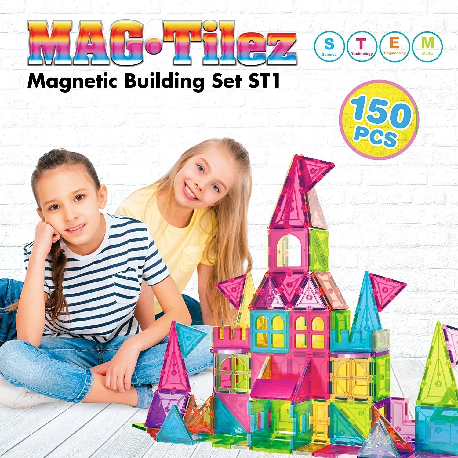 Contixo ST1 150-Piece Magnetic Building Tiles 3D Blocks Kit 559OSC_QVXT Contixo ST1 150-Piece Magnetic Building Tiles 3D Blocks Kit 559OSC_QVXT