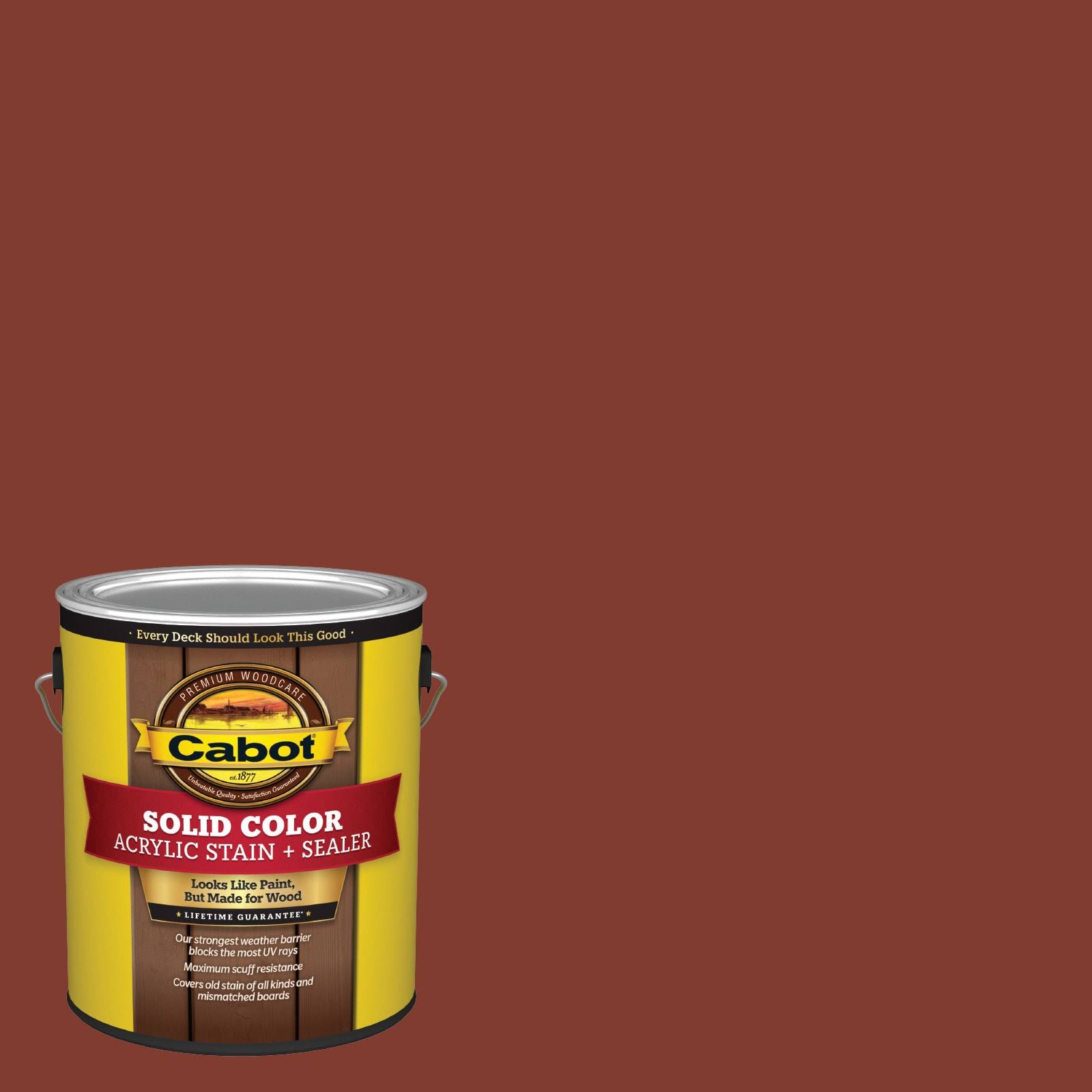 Cabot Pre-Tinted Redwood Solid Exterior Wood Stain and Sealer (1-Gallon) SBDDIJ_192T