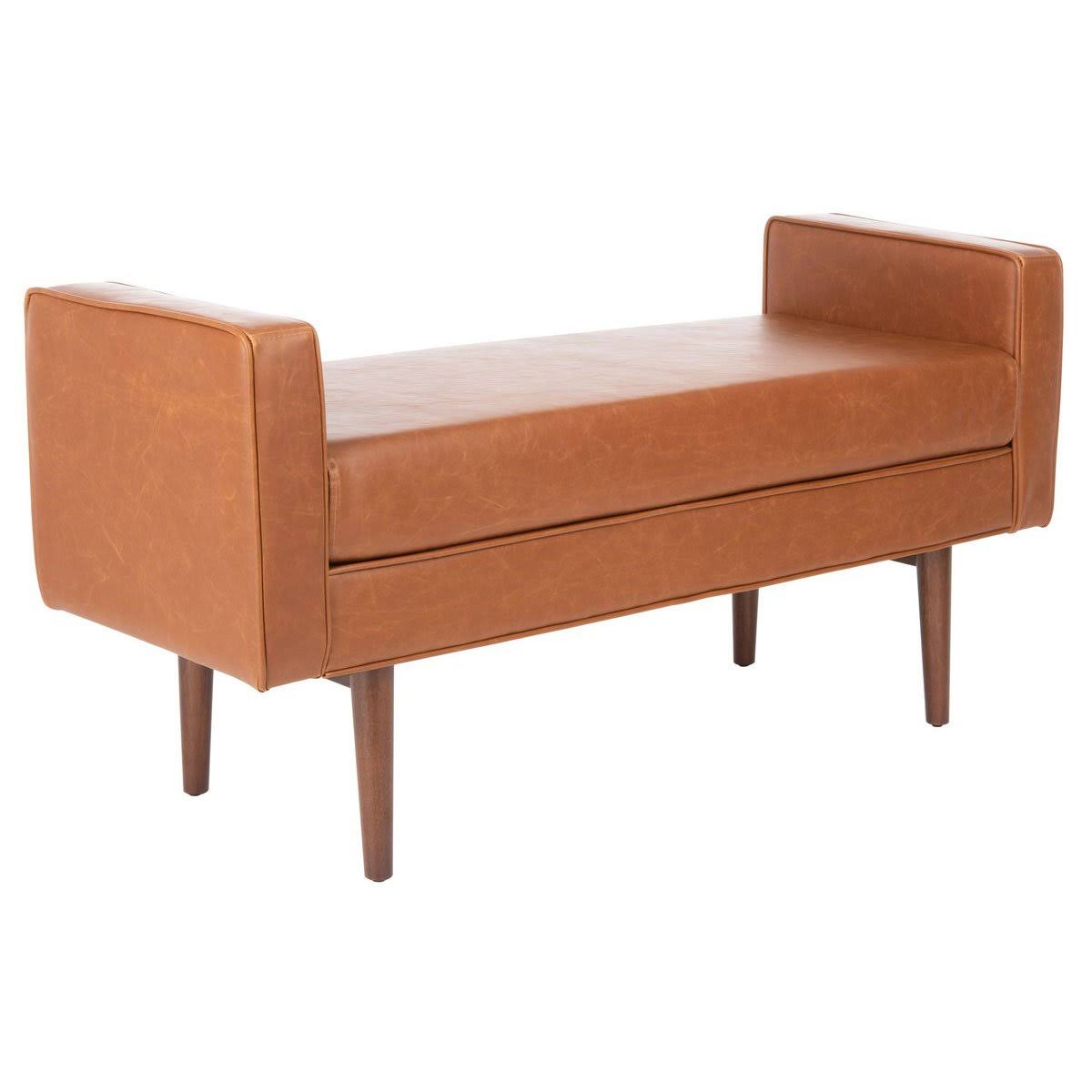 Safavieh Henri Midcentury Bench, Light Brown/KFUFVU_DL9L Safavieh Henri Midcentury Bench, Light Brown/KFUFVU_DL9L