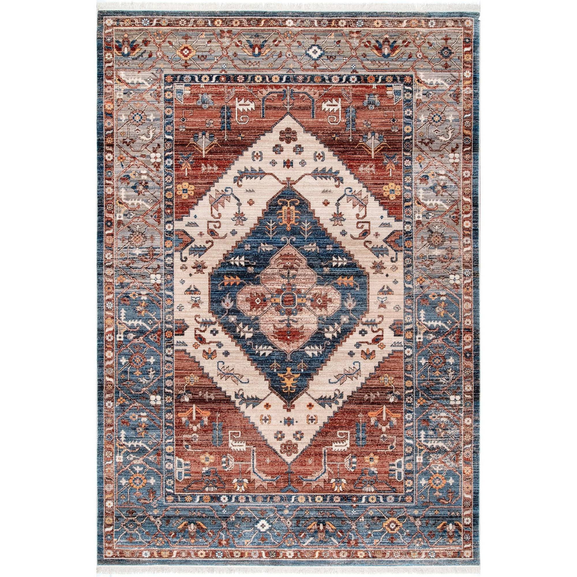 nuLOOM Rugs Vintage Mabel Tribal Tassel Rust 6' UBBIC9_QS4M nuLOOM Rugs Vintage Mabel Tribal Tassel Rust 6' UBBIC9_QS4M
