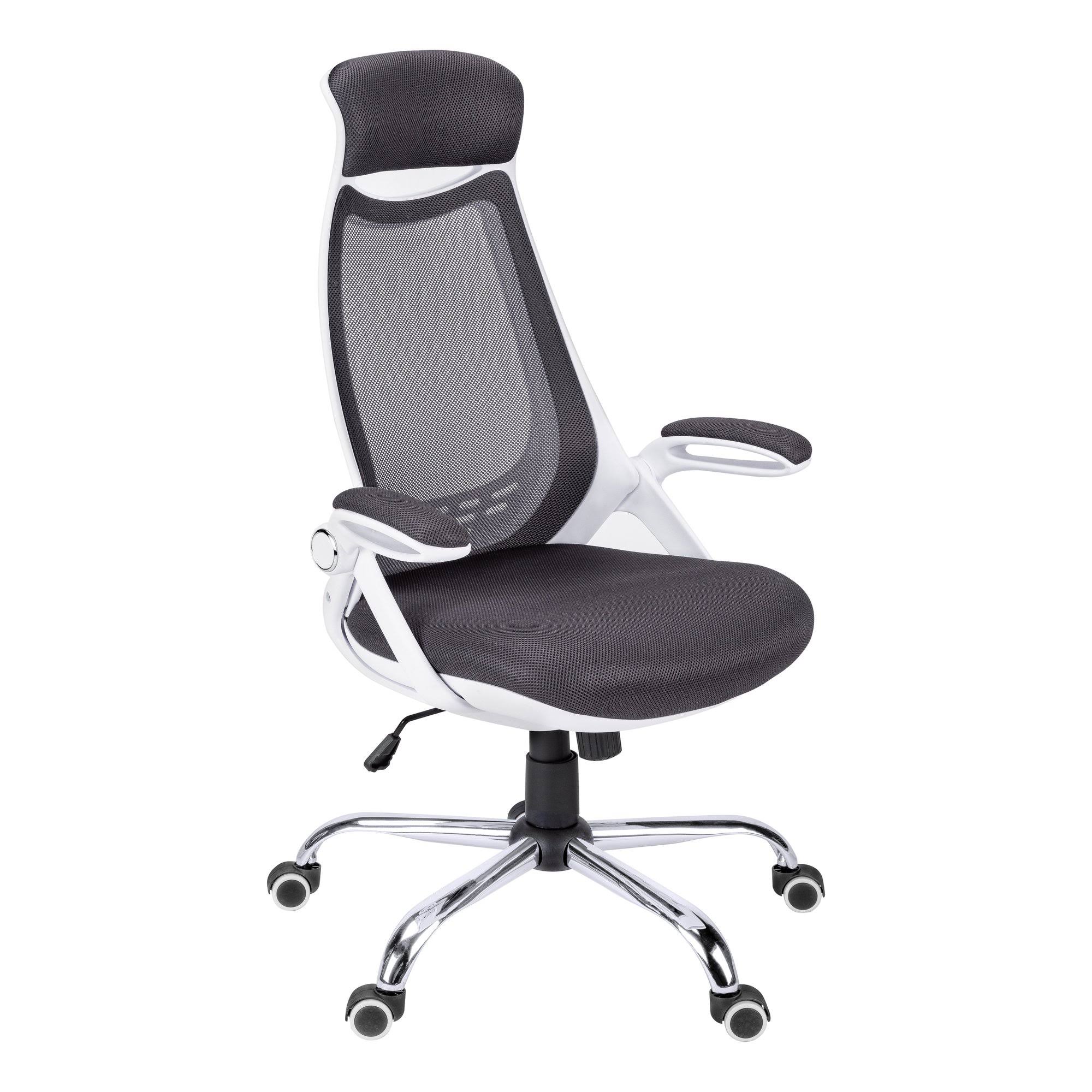 Monarch Adjustable High Back Office Chair, White/LAKC5I_UBQ5 Monarch Adjustable High Back Office Chair, White/LAKC5I_UBQ5