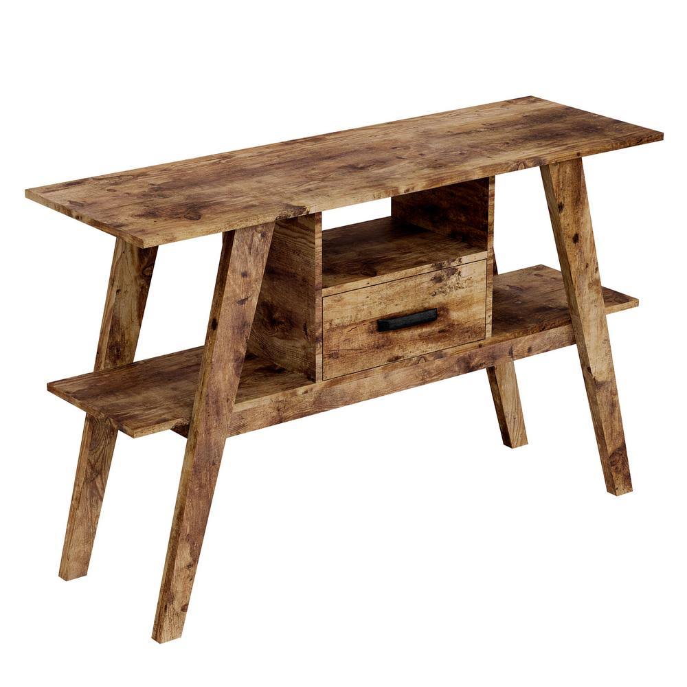 S Co. Console Table 47L Brown Reclaimed Wood 1 Drawer 1 QBKVLW_S4PS S Co. Console Table 47L Brown Reclaimed Wood 1 Drawer 1 QBKVLW_S4PS