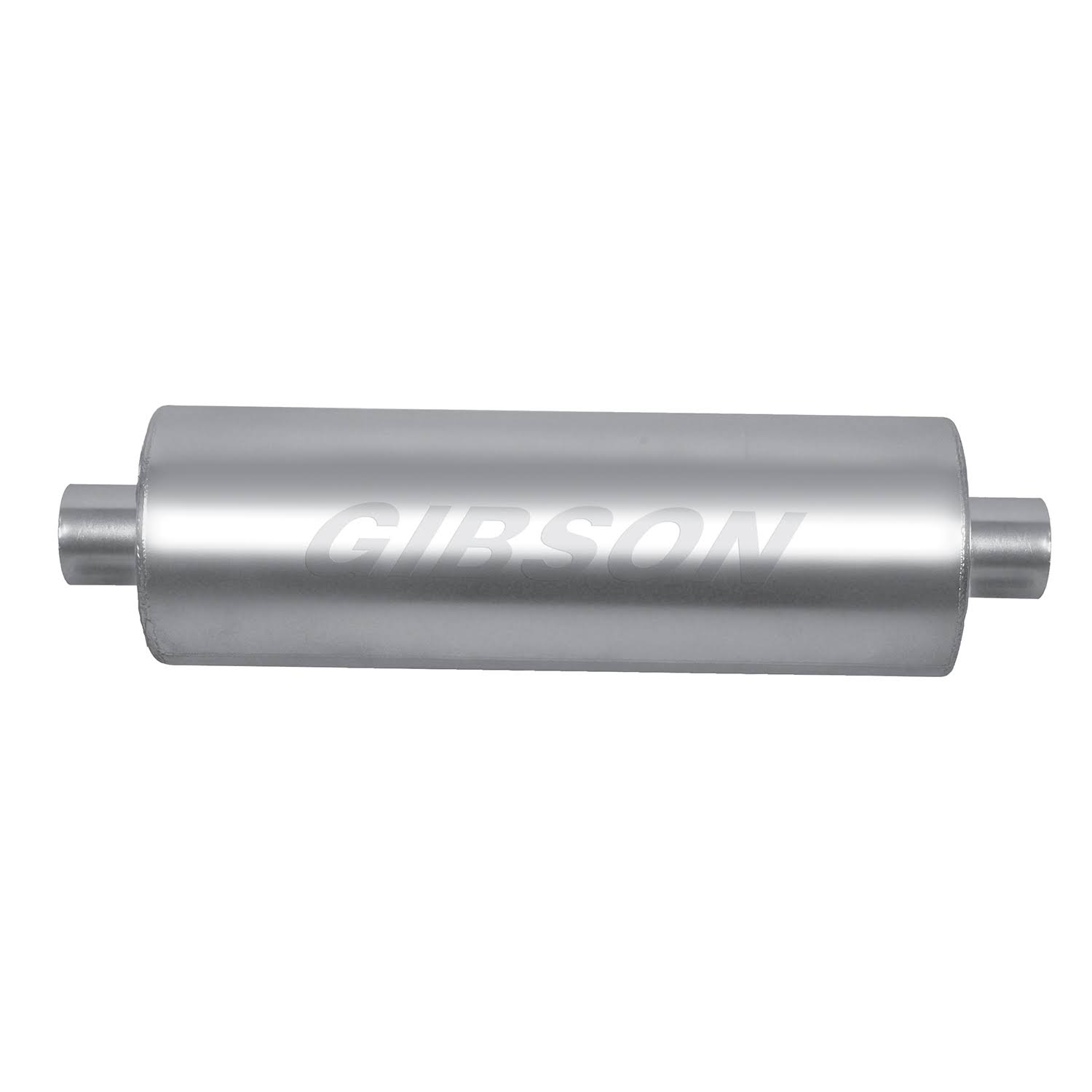 Gibson Performance Exhaust MWA Center/Center Round Muffler; Stainless VAHTM1_FM0F Gibson Performance Exhaust MWA Center/Center Round Muffler; Stainless VAHTM1_FM0F