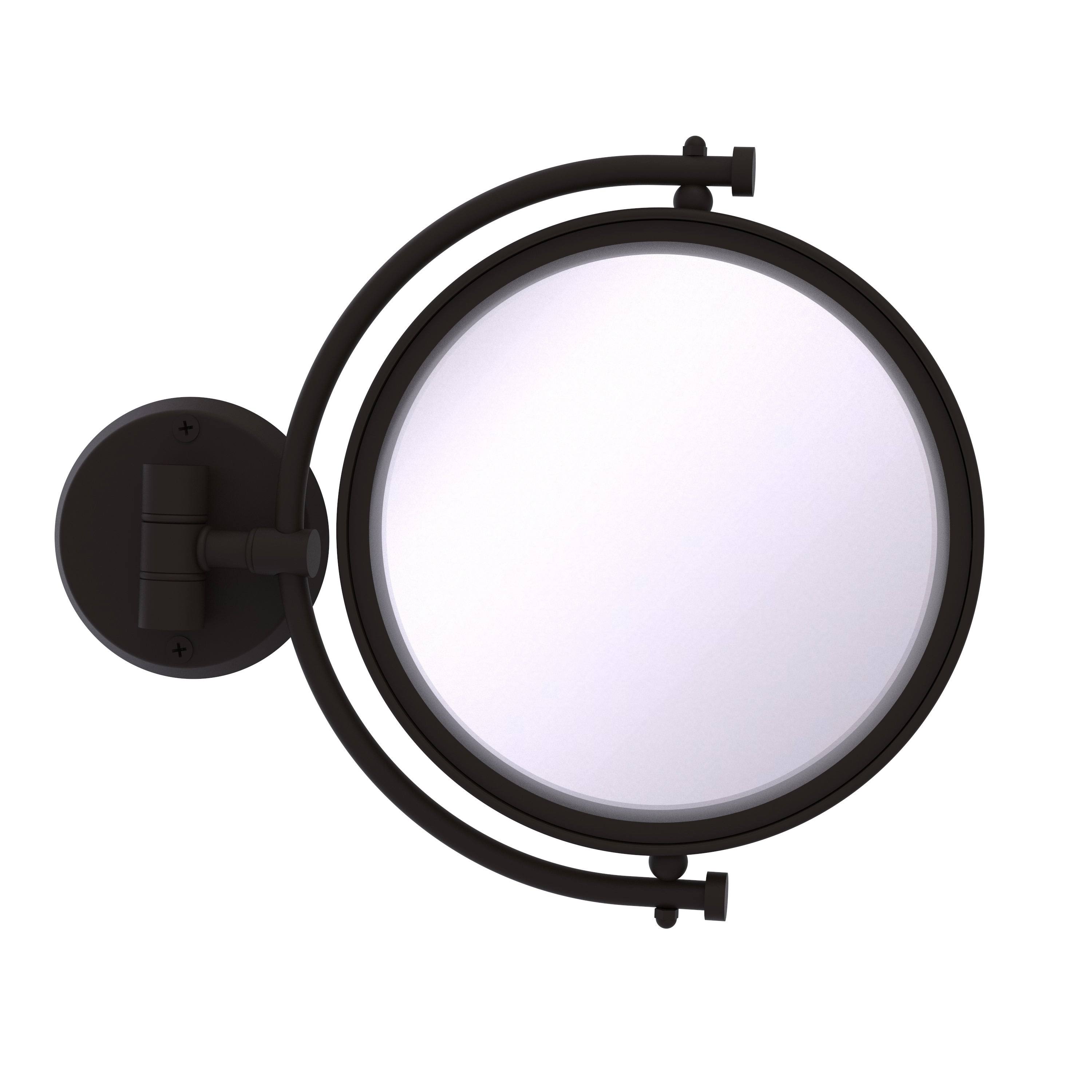 Allied Brass 8-in Wall Mounted Make-Up Mirror 5X Magnification - Antique 2KWJH3_BDLJ