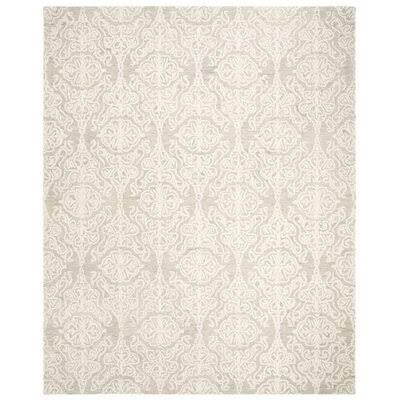 Jani Hand-Tufted Wool Light Silver/Ivory Area Rug Winston Porter Rug Size Rectangular 8' x 10' 9NTSZF_SMOV Jani Hand-Tufted Wool Light Silver/Ivory Area Rug Winston Porter Rug Size Rectangular 8' x 10' 9NTSZF_SMOV
