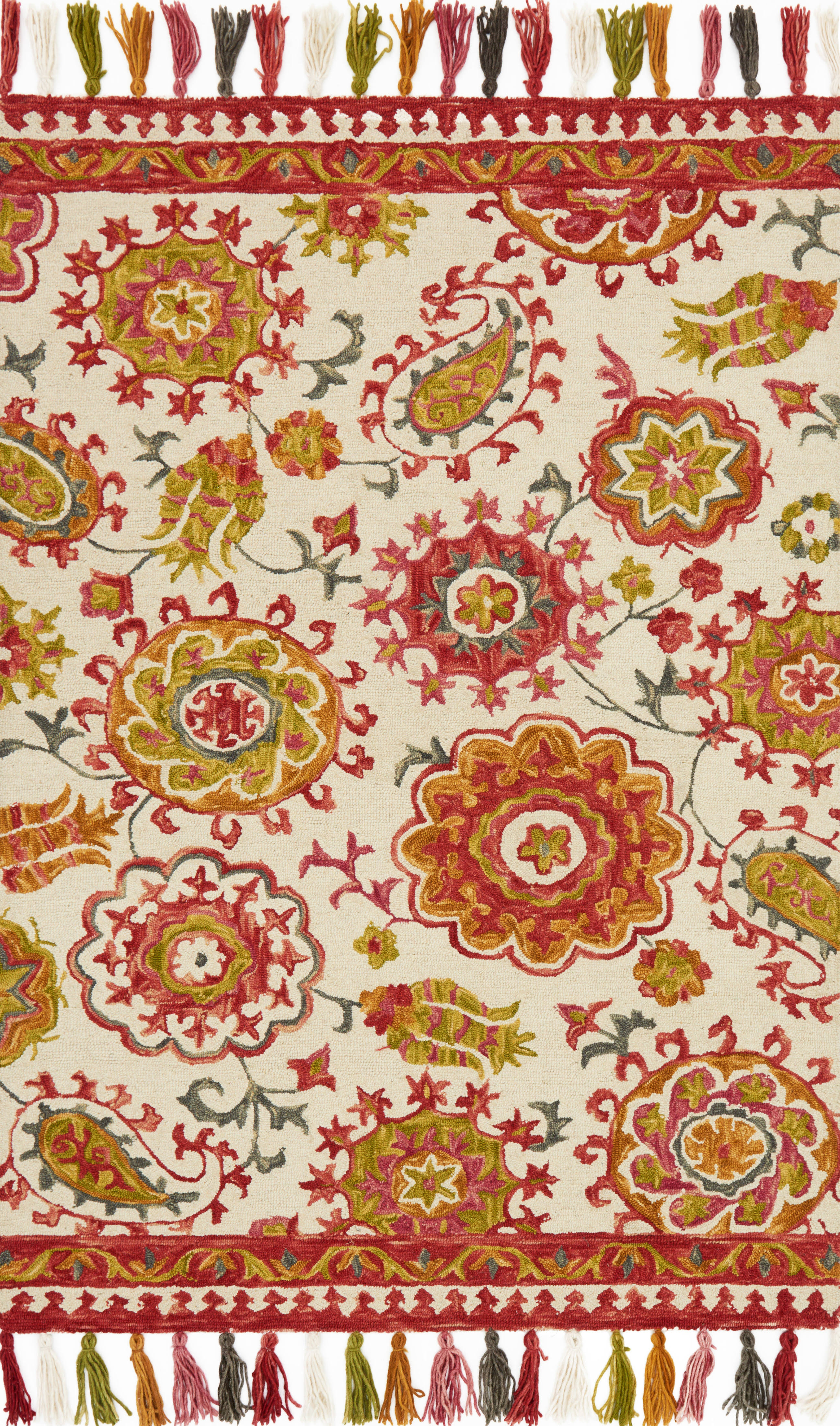 Loloi Farrah FH-01 Ivory / Berry XTKWIQ_2HHZ